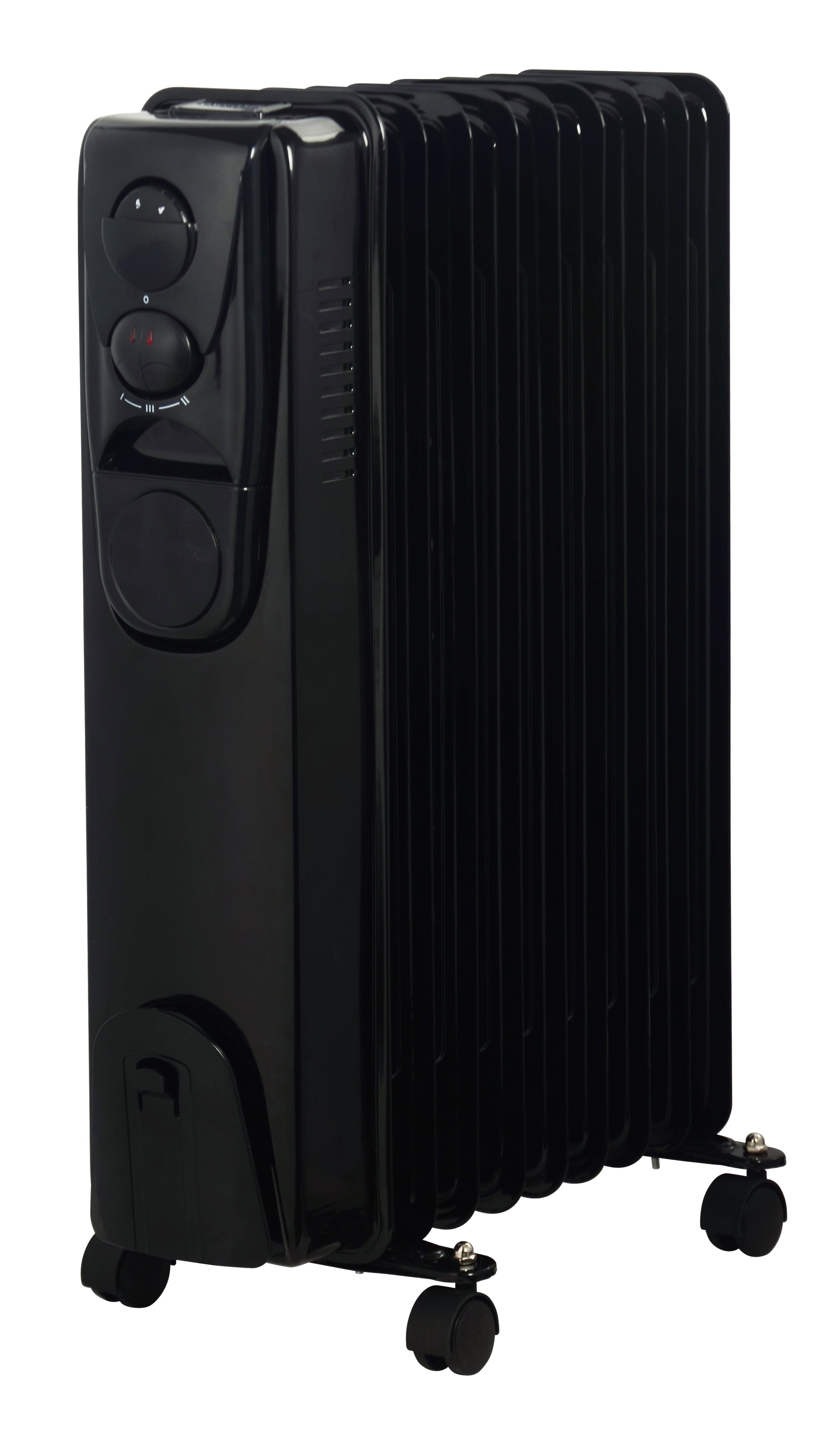 9 Fins 2000W Oil Filled Heater - Glossy Black