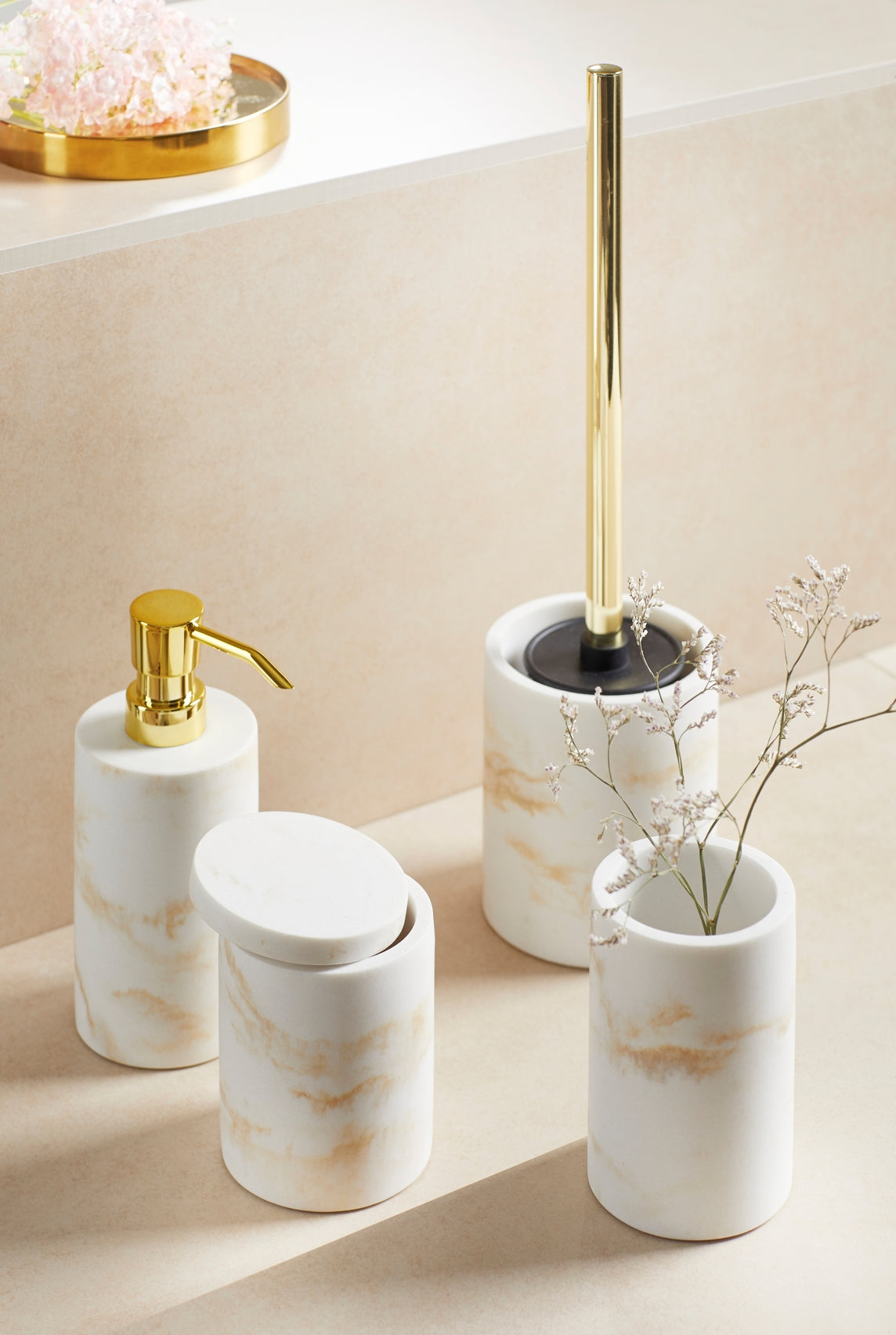 TOILET BRUSH - ODOS RANGE - POLYRESIN - WHITE
