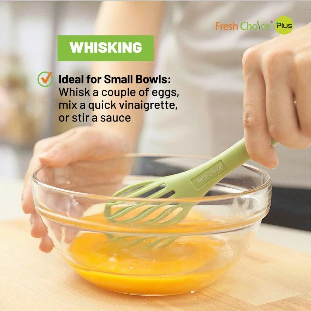 Fresh Choice Whisk Tongs 9" | Nylon Whisk & Masher