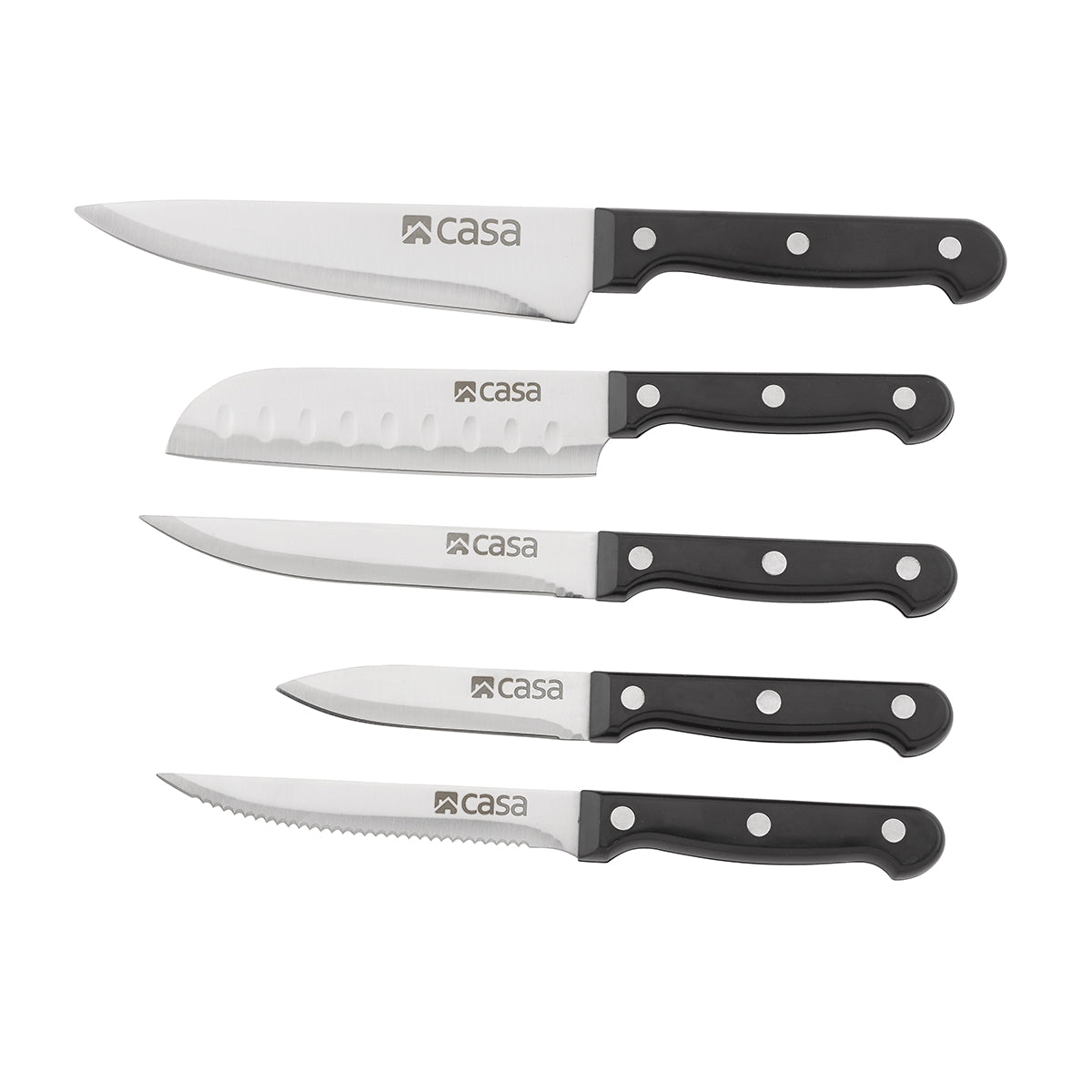 5Pc Knife Set & Wooden Block – Torino