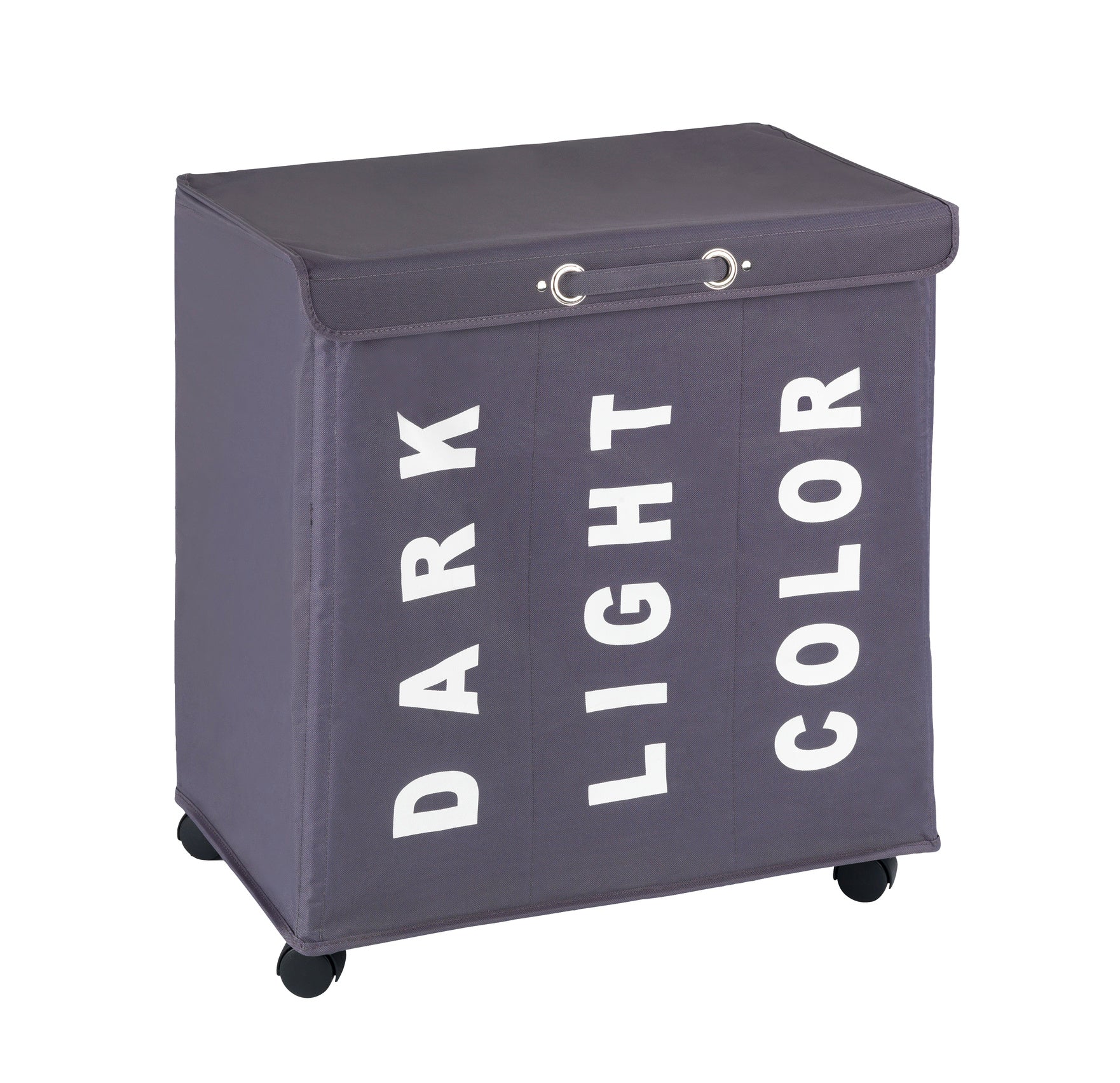 Laundry Basket 116L - 3 Compartment - Trivo - Grey