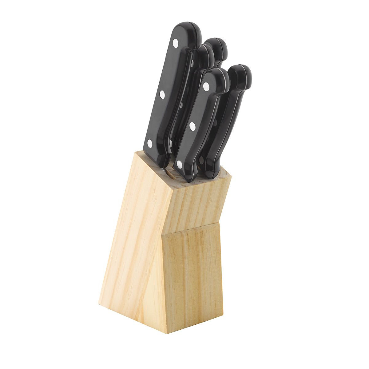 5Pc Knife Set & Wooden Block – Torino