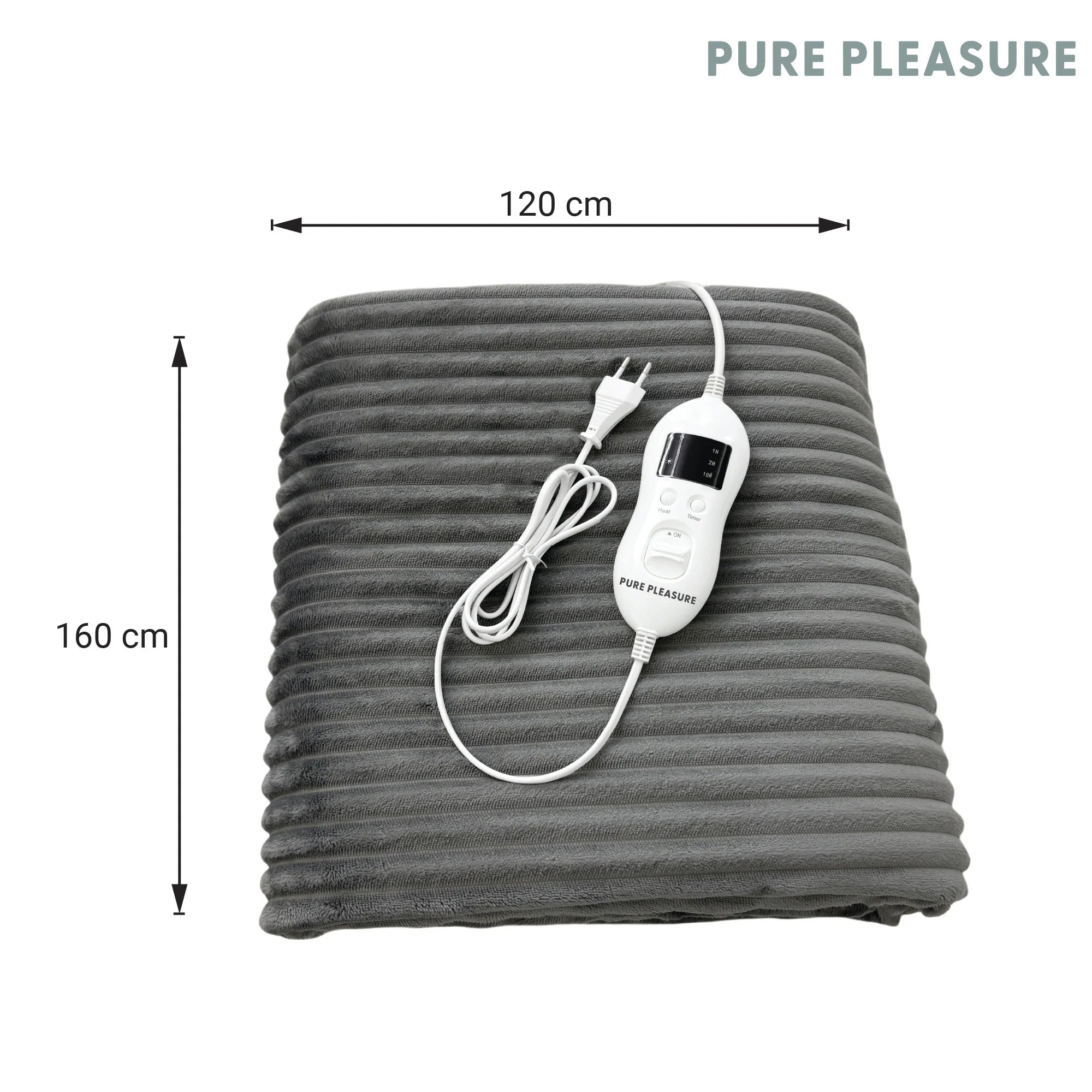 Electric Overblanket | 9 Heat Settings & Timer | Dual-Sided Fleece | Pure Pleasure