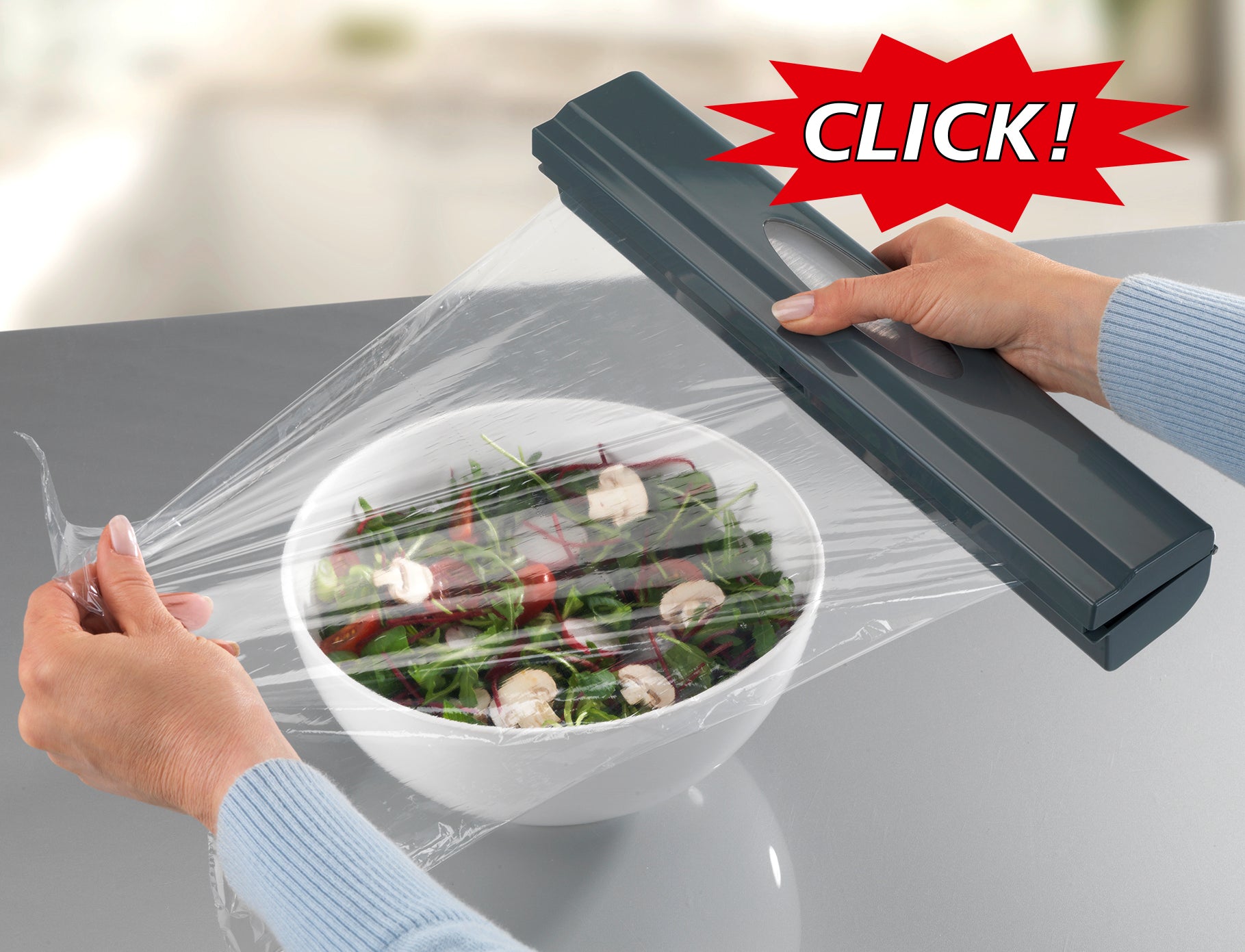 Foil / Cling Wrap Dispenser Cutter 1-Click - Charcoal