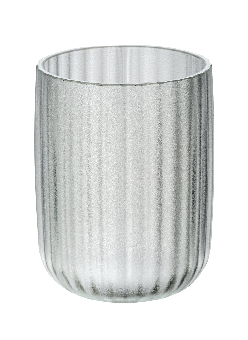TOOTHBRUSH TUMBLER - AGROPOLI RANGE - WHITE  - FROSTED PLASTIC