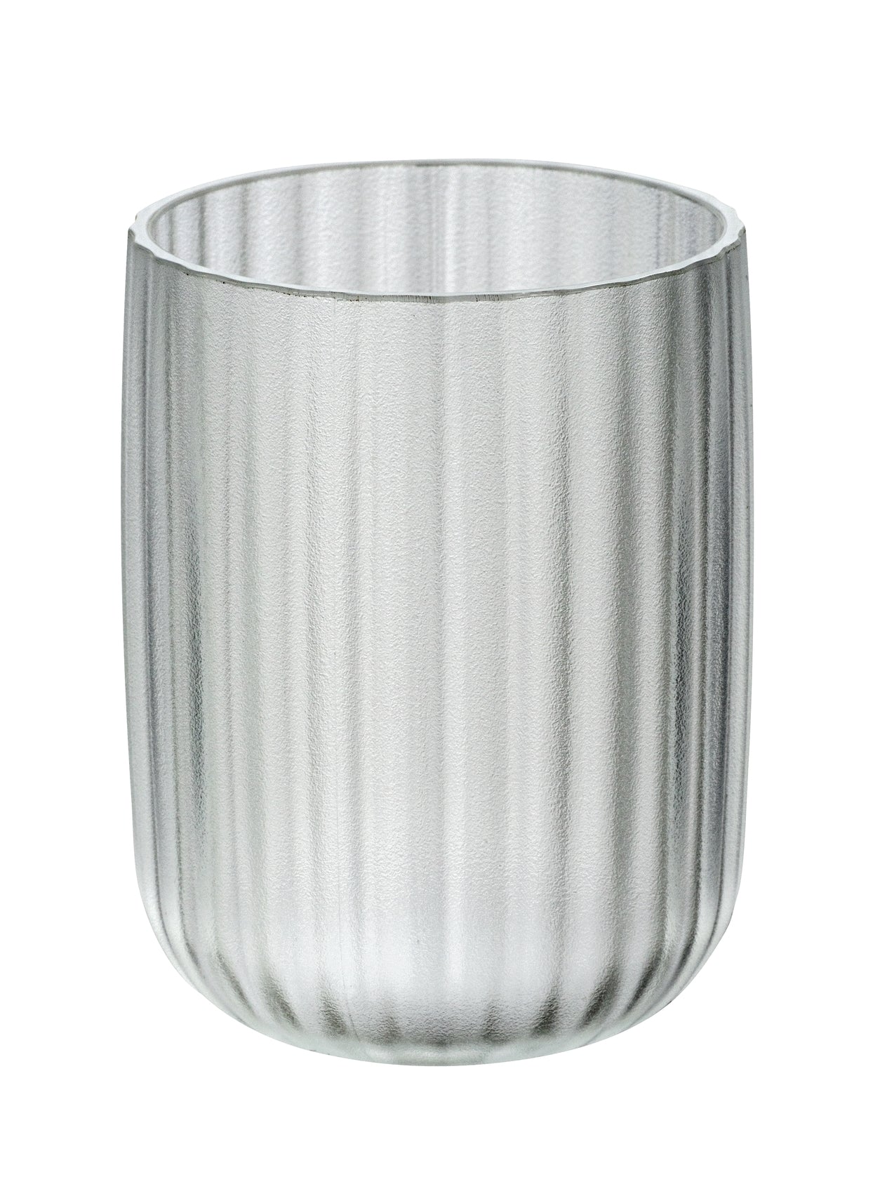 TOOTHBRUSH TUMBLER - AGROPOLI RANGE - WHITE  - FROSTED PLASTIC