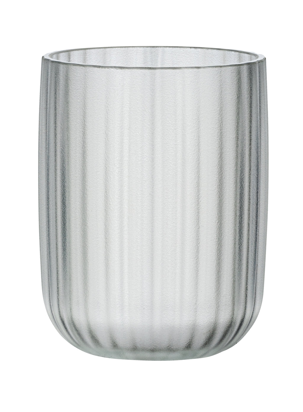 TOOTHBRUSH TUMBLER - AGROPOLI RANGE - WHITE  - FROSTED PLASTIC