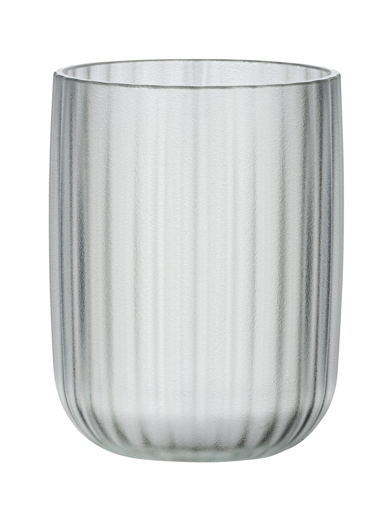 TOOTHBRUSH TUMBLER - AGROPOLI RANGE - WHITE  - FROSTED PLASTIC