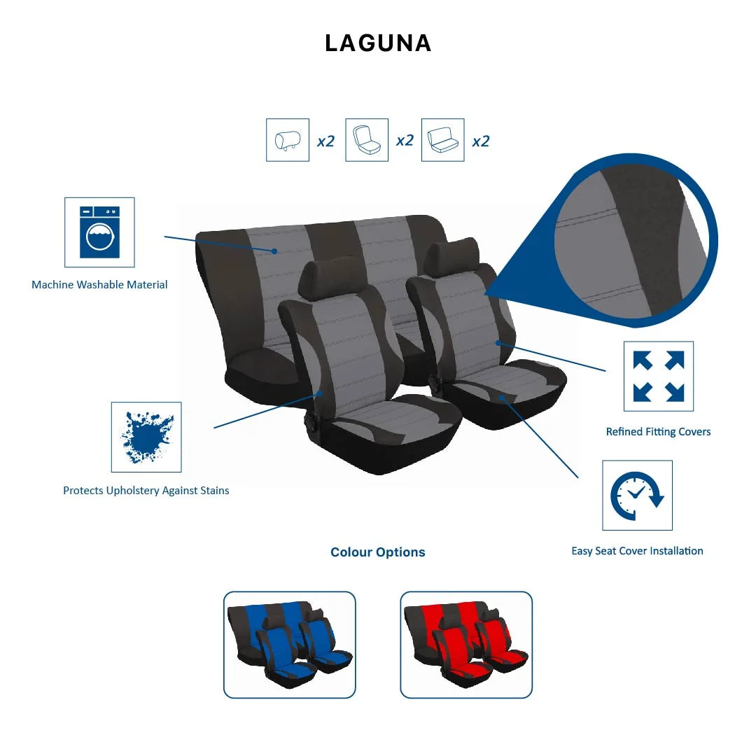 Stingray Laguna Car Seat Cover Set – 6 Piece