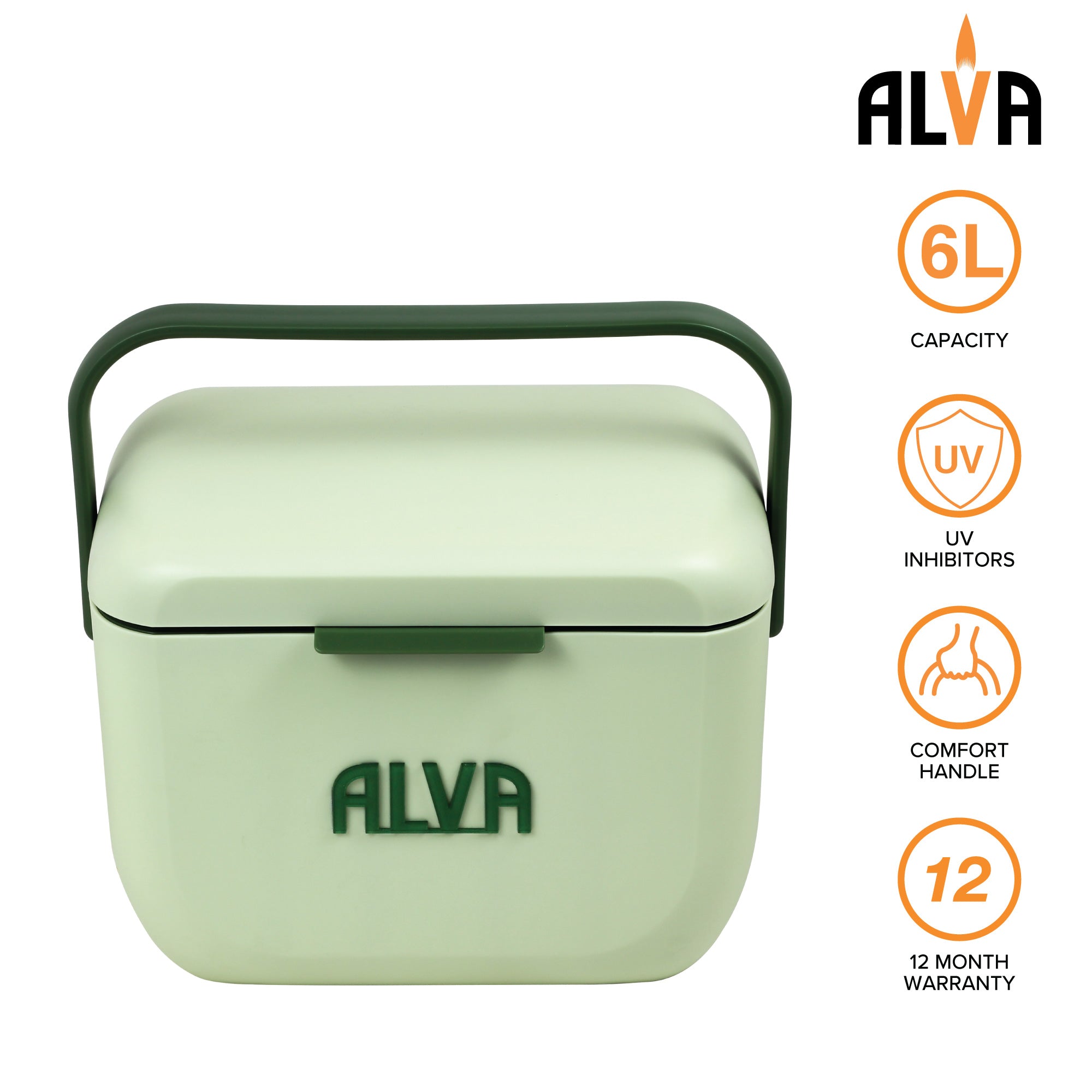 6L Cooler Box - Pistachio Green