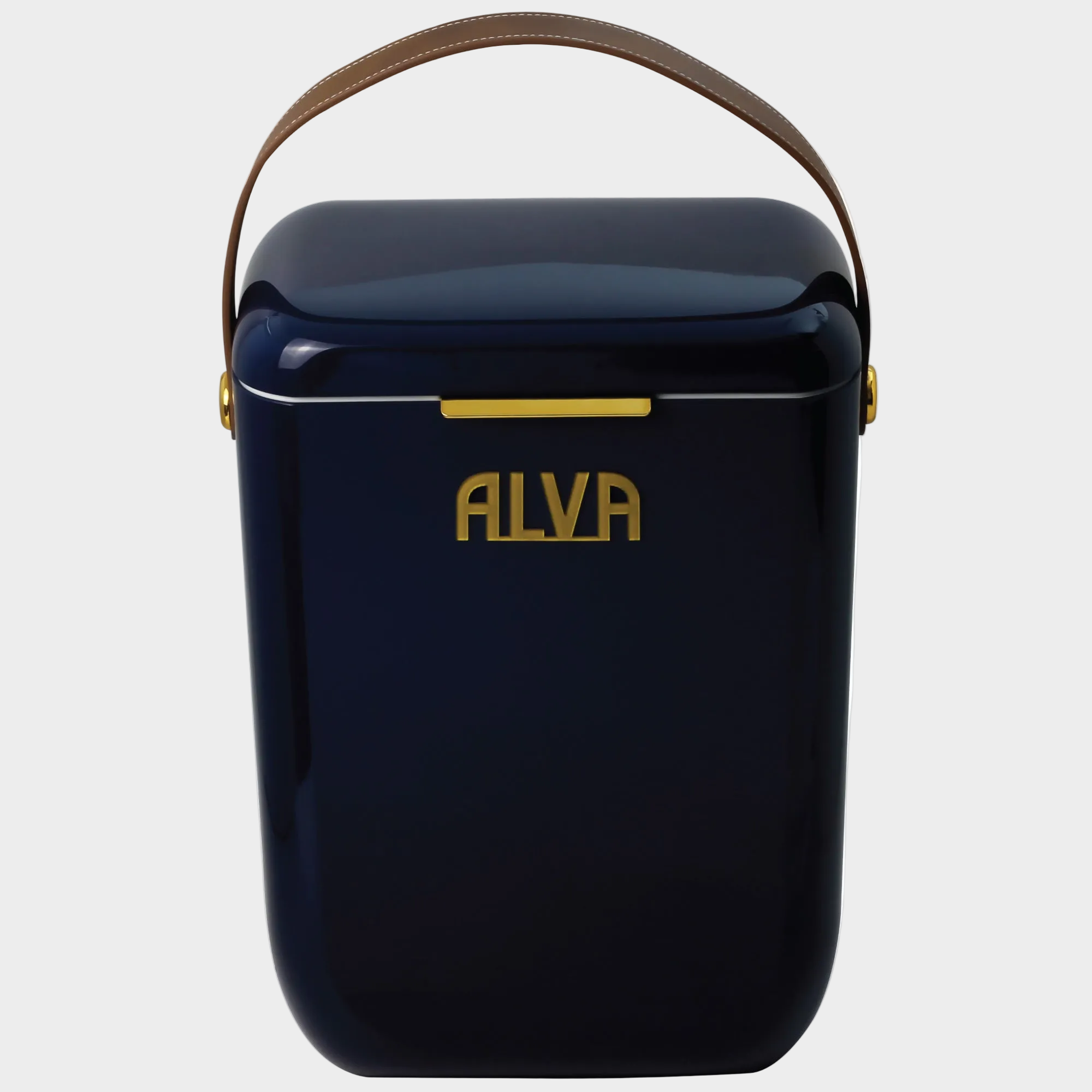 10L Cooler Box With Leather Strap - Midnight Blue