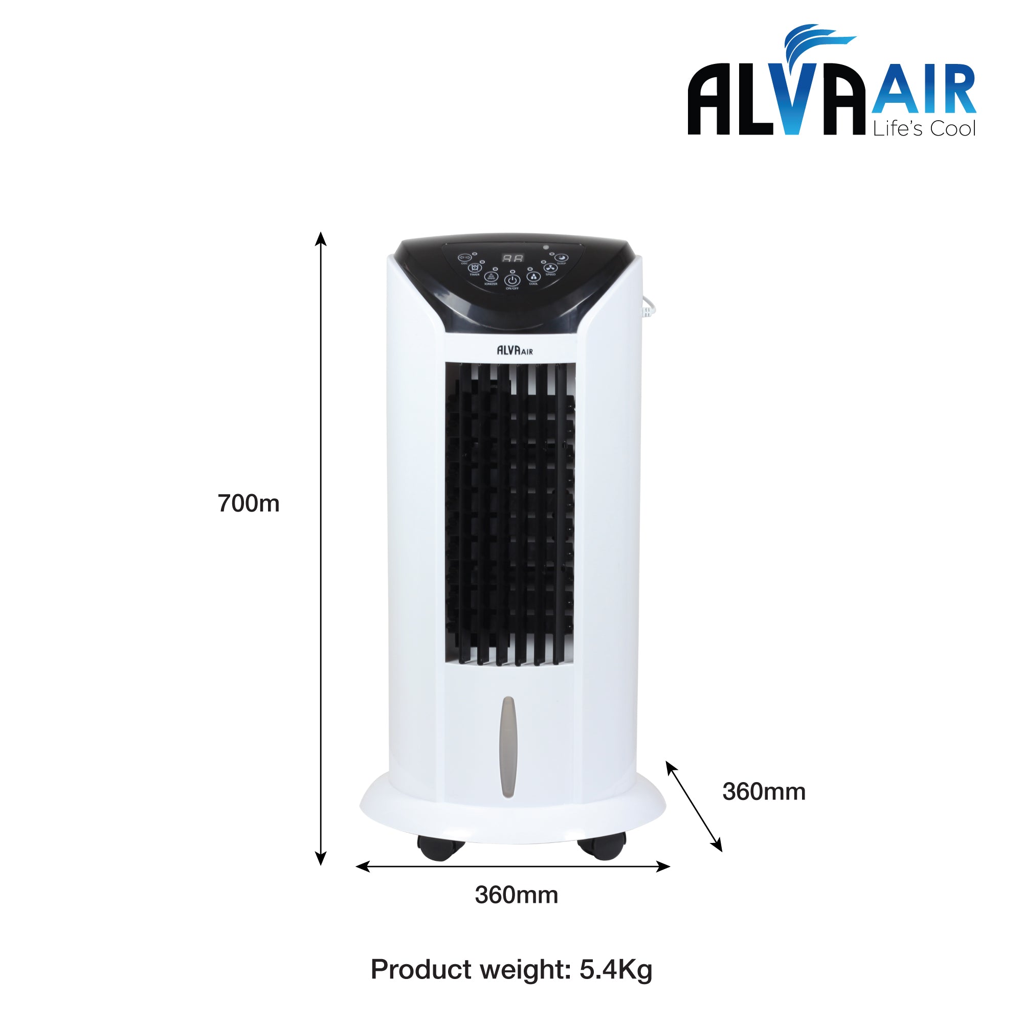 8L Evaporative Air Cooler | Remote Control | Timer | Fan | Humidifier | Air Purifier