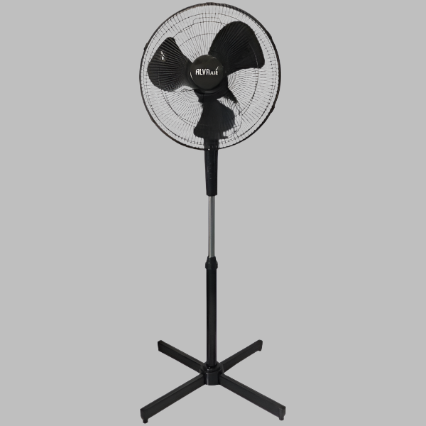 40cm Plastic Telescopic Pedestal Fan (Black)