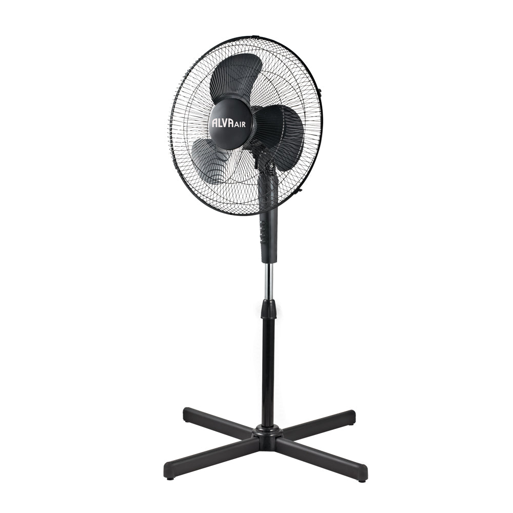 40cm Plastic Telescopic Pedestal Fan (Black)