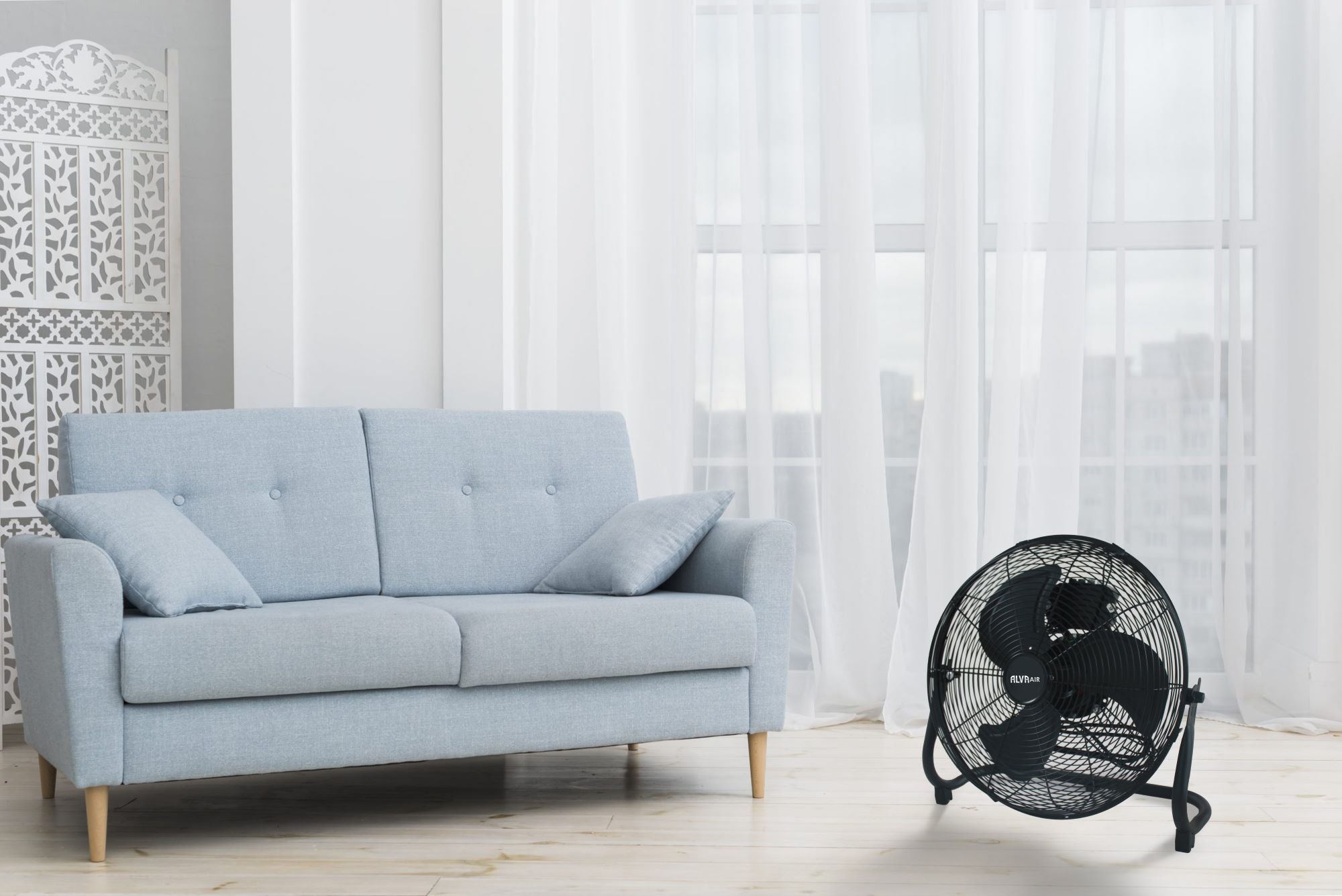 40cm Floor Fan - High Velocity (Matte Black)