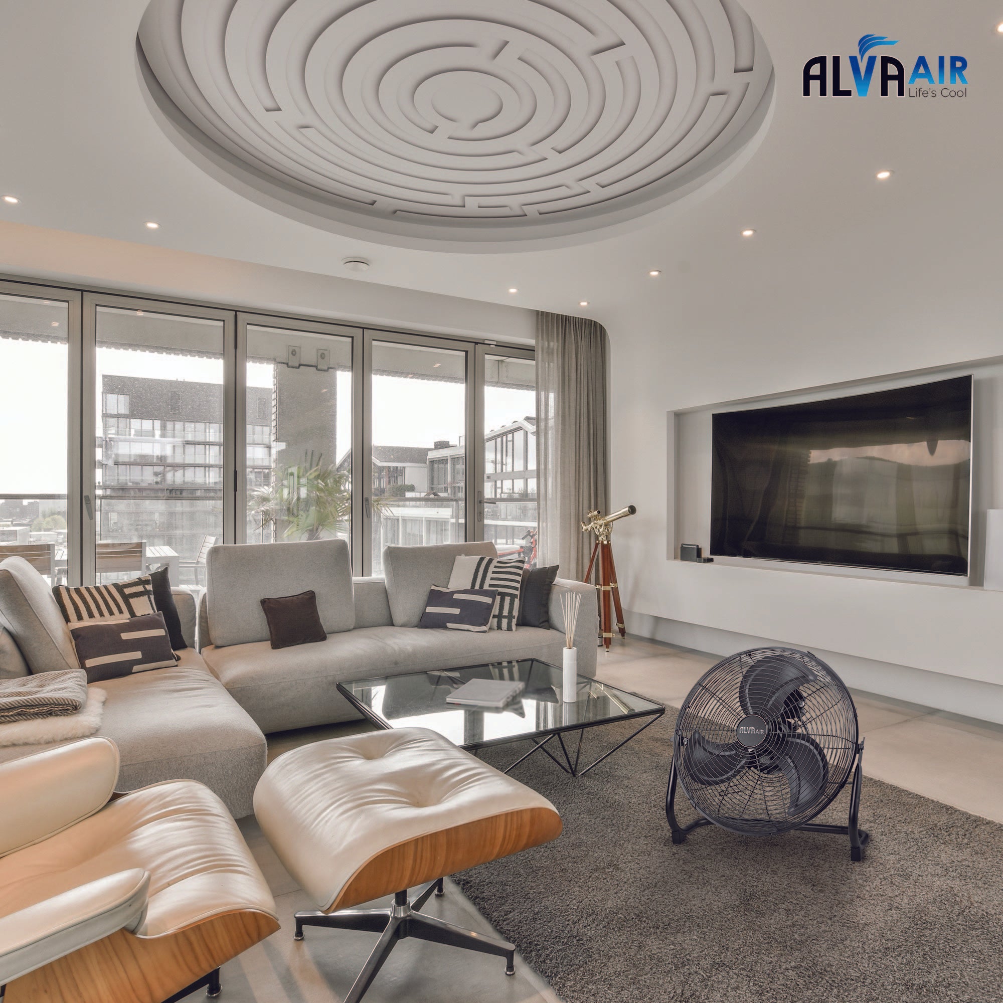 40cm Floor Fan - High Velocity (Matte Black)
