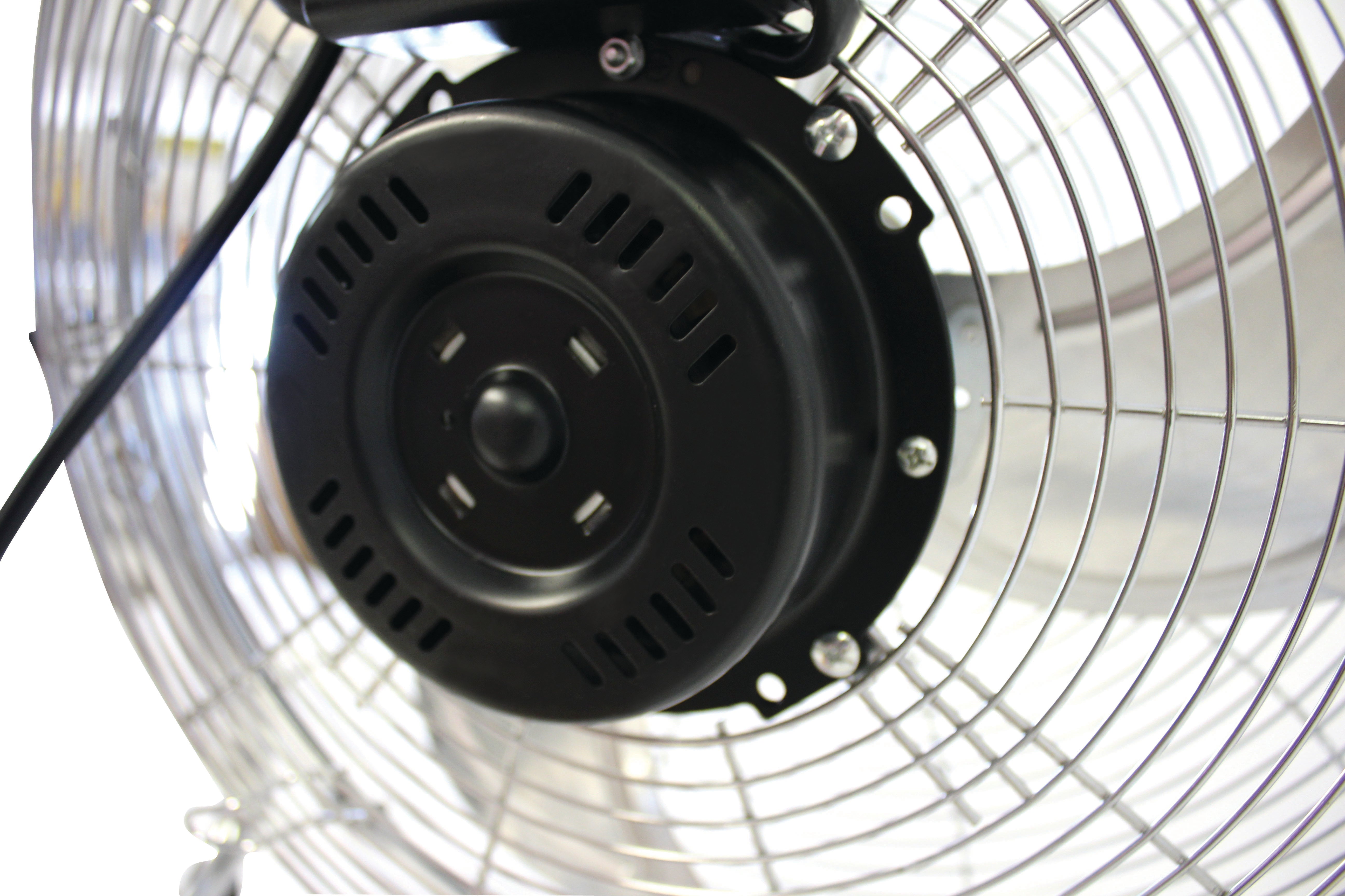 40cm Floor Fan - High Velocity (Chrome Silver)