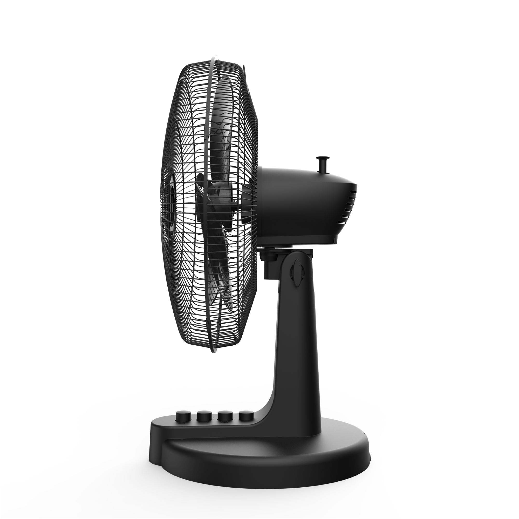 30cm Plastic Desk Fan (Black)