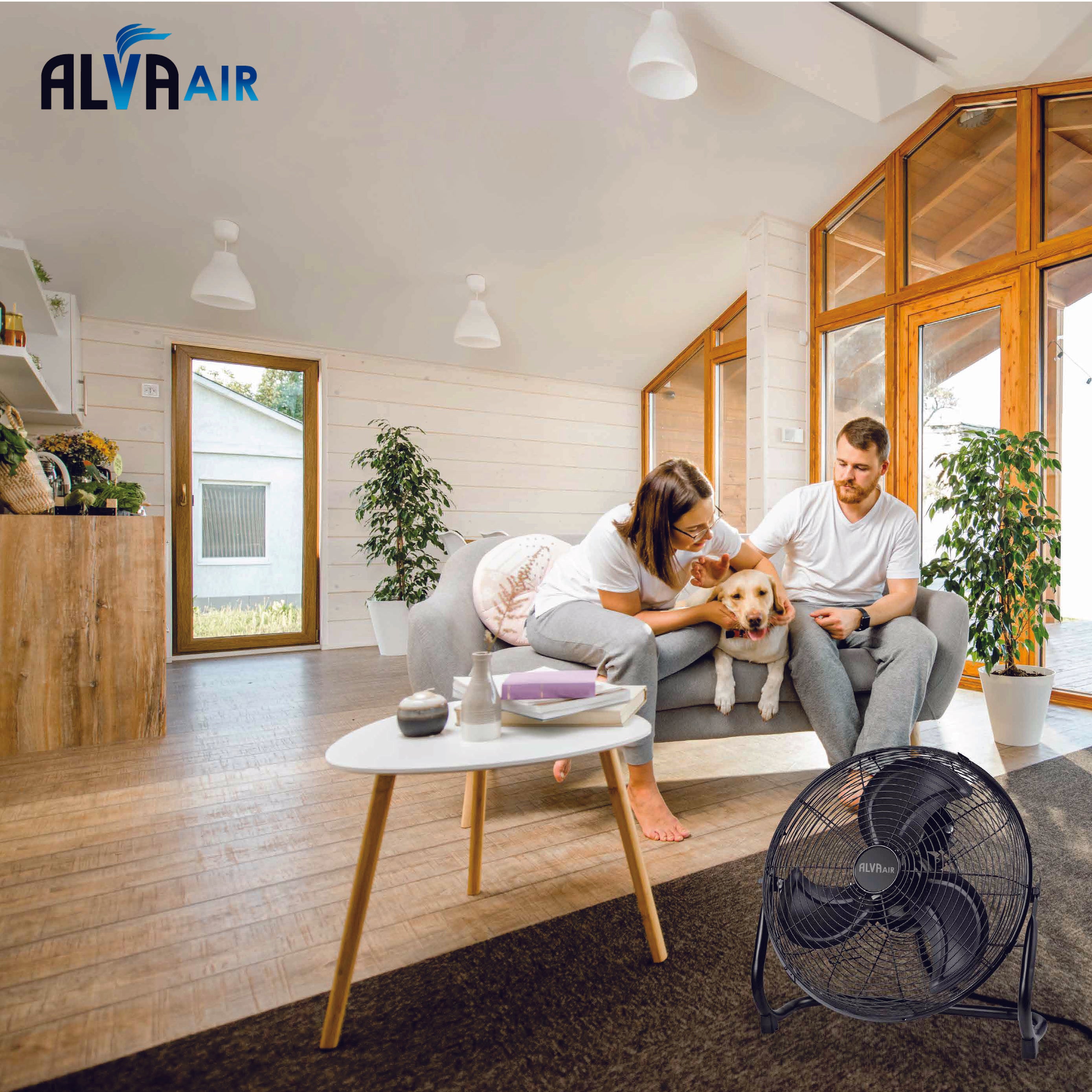 50cm Floor Fan - High Velocity (Matt Black)
