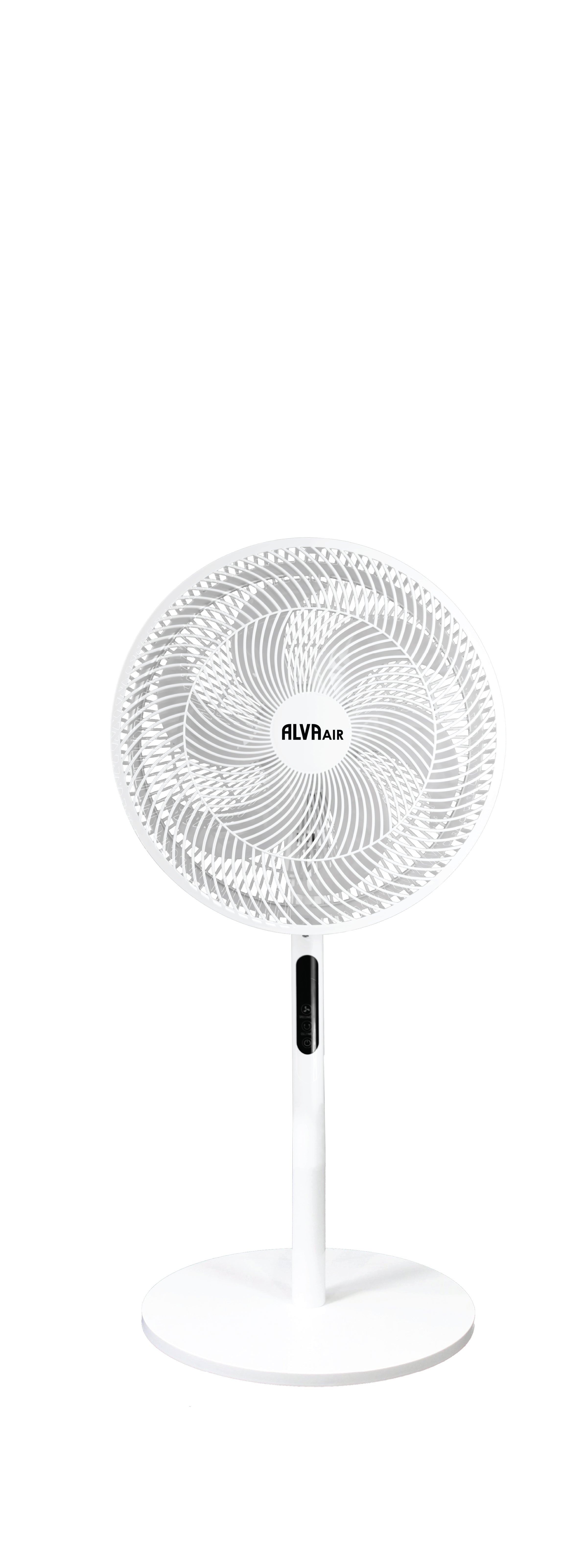 40cm Plastic Pedestal Fan | Remote & Touch Control Telescopic (White)