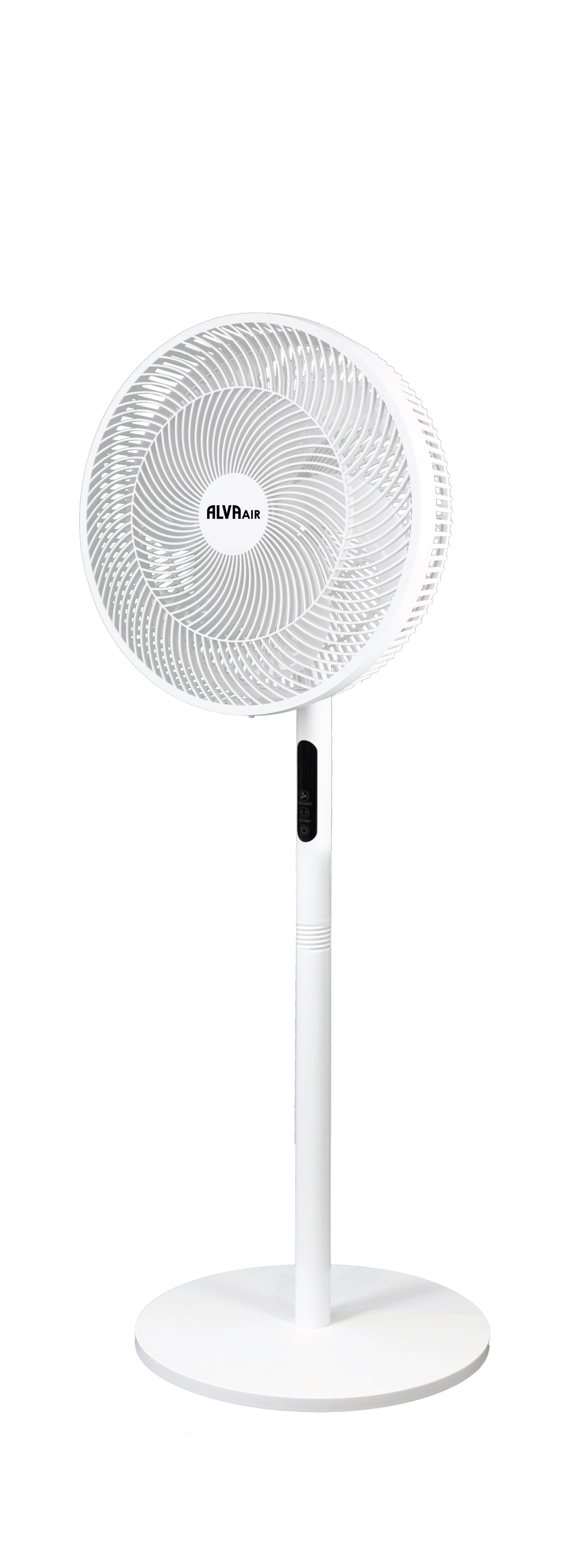 40cm Plastic Pedestal Fan | Remote & Touch Control Telescopic (White)