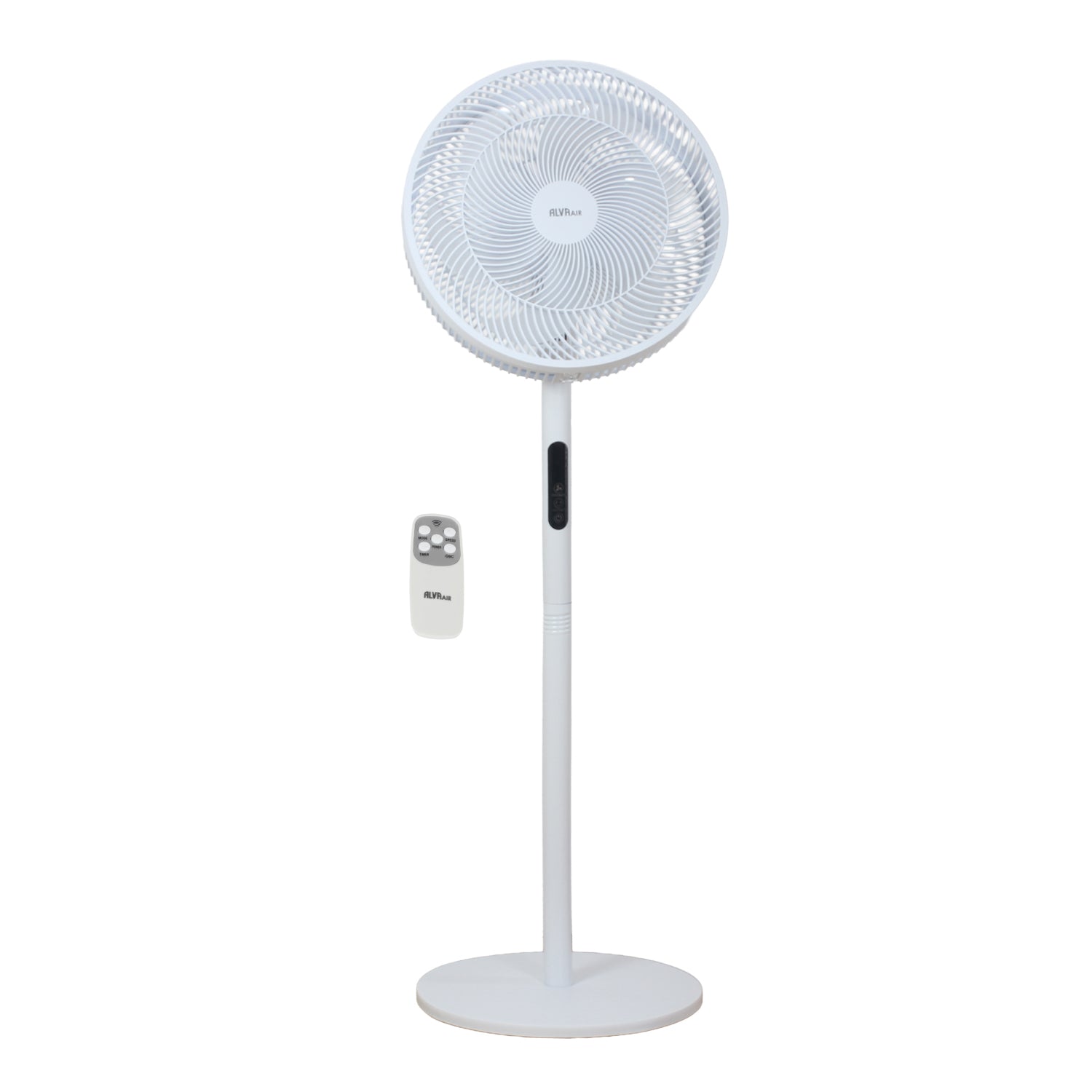 40cm Plastic Pedestal Fan | Remote & Touch Control Telescopic (White)