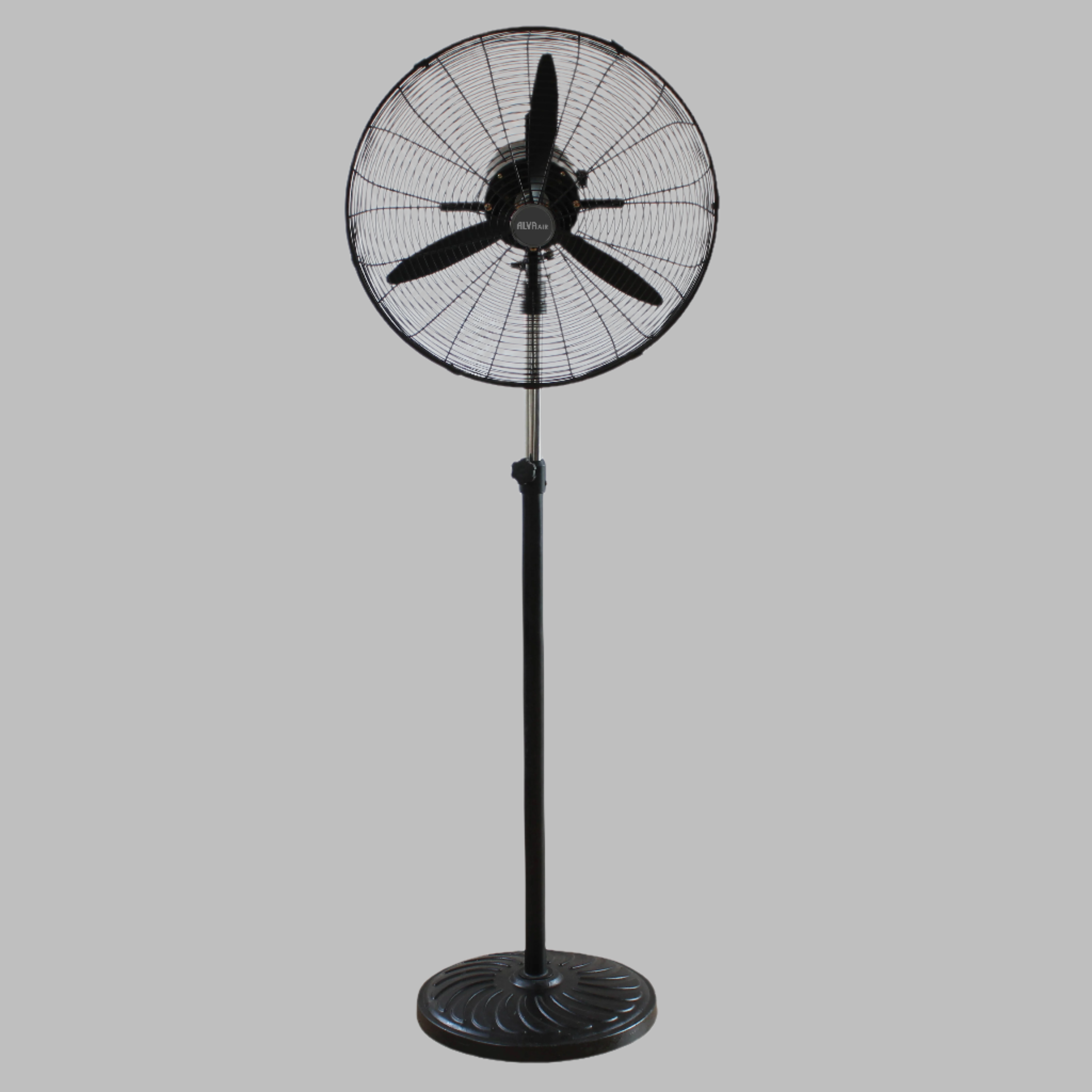 65cm Industrial Telescopic Pedestal Fan Metal (Matt Black)