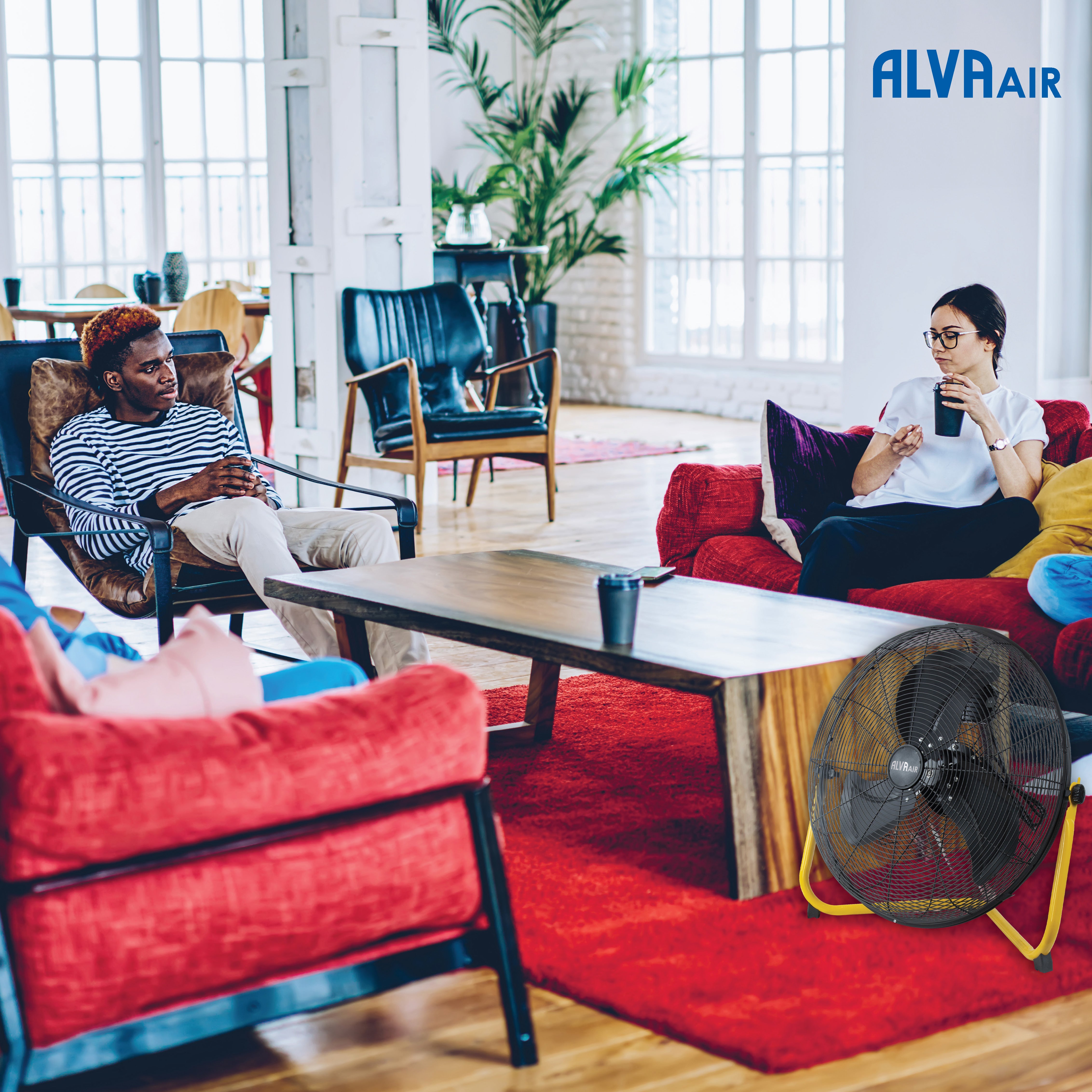 50cm Floor Fan - High Velocity (Matt Black)