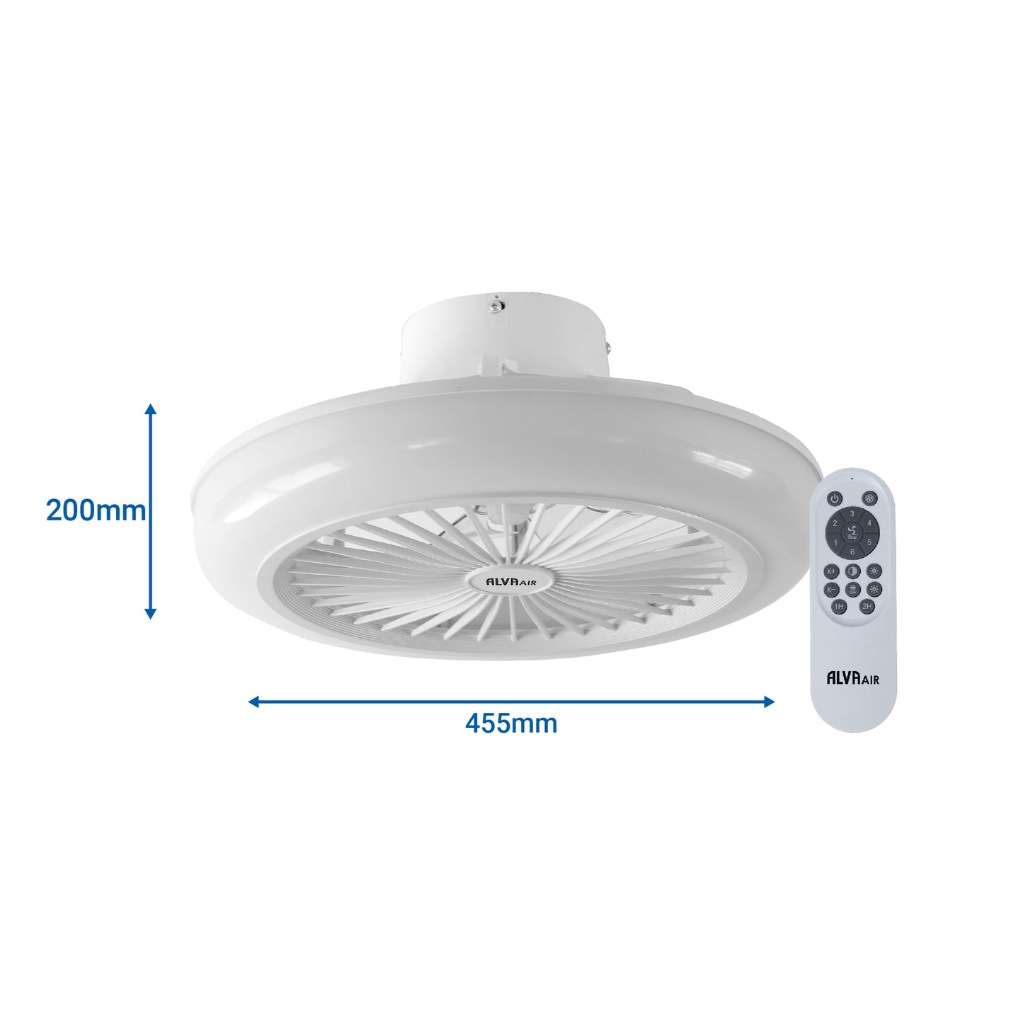 50CM LED LIGHT / CEILING FAN W REMOTE (WHITE)