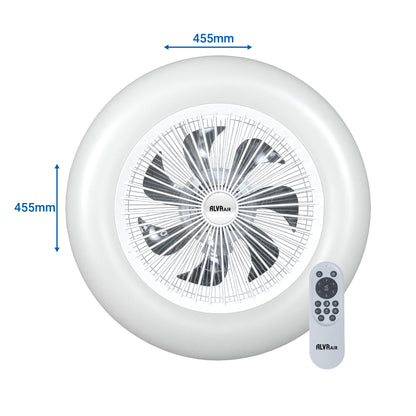 50CM LED LIGHT / CEILING FAN W REMOTE (WHITE)