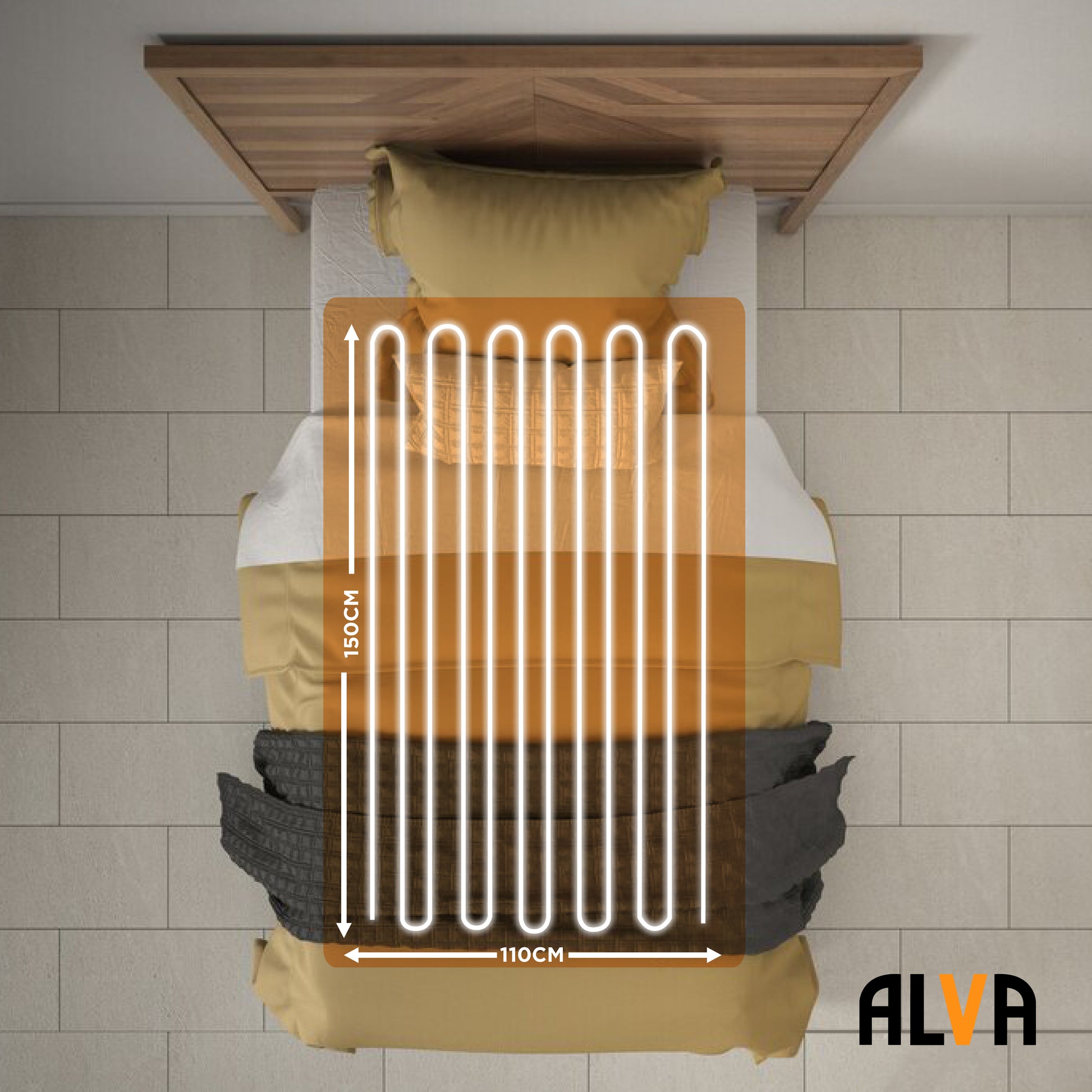 ALVA - ALVA - 3/4 DOUBLE TIE-DOWN ELECTRIC BLANKET 110x150 – Alva