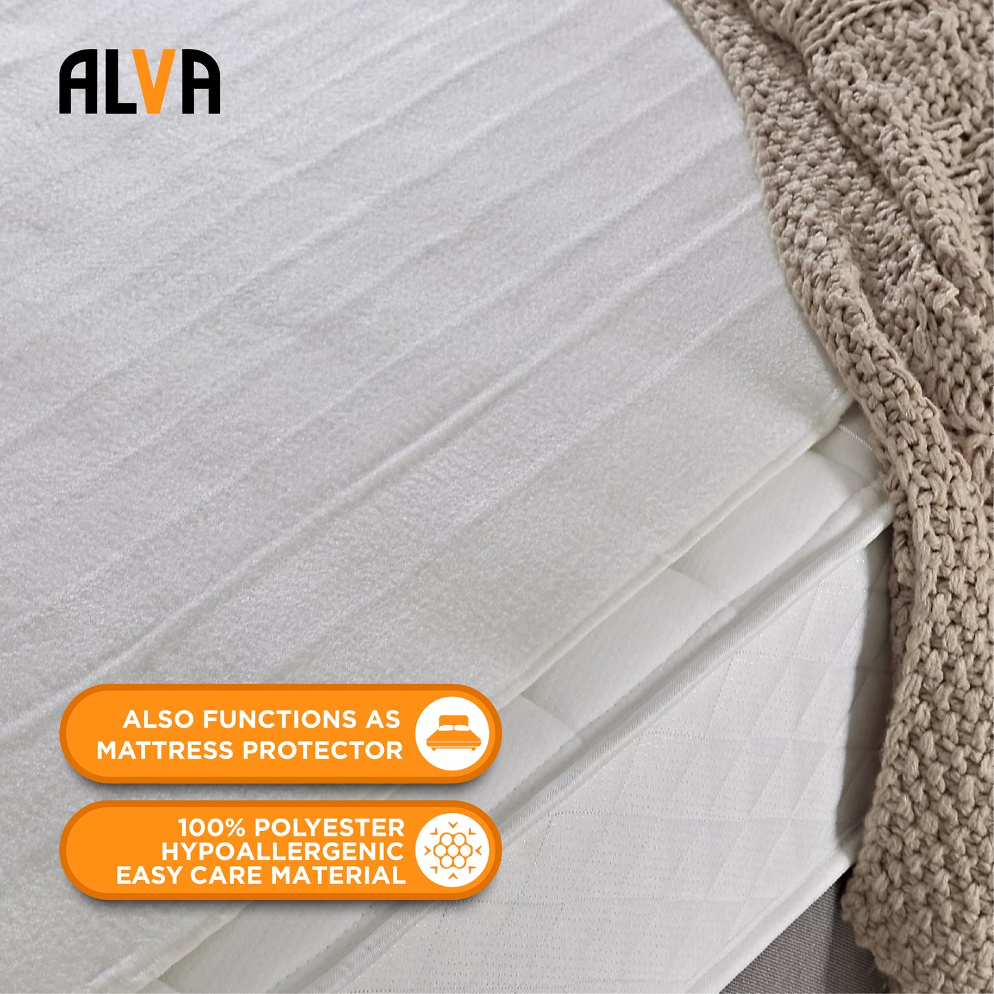 ALVA - 3/4 DOUBLE TIE-DOWN ELECTRIC BLANKET 110x150