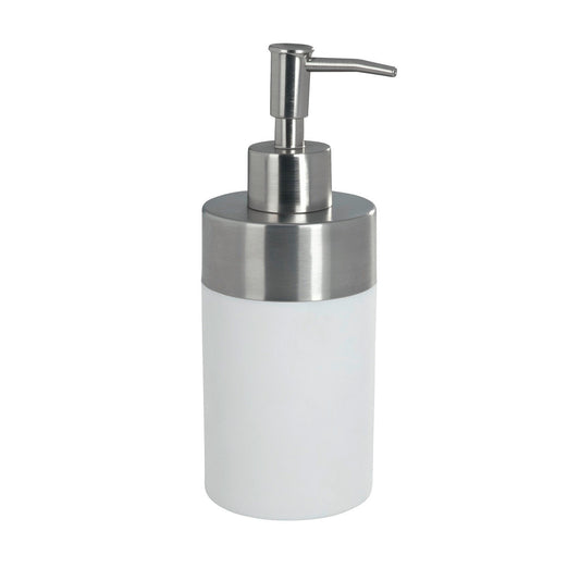 SOAP DISPENSER - CRETA RANGE - STEEL & PLASTIC  - WHITE