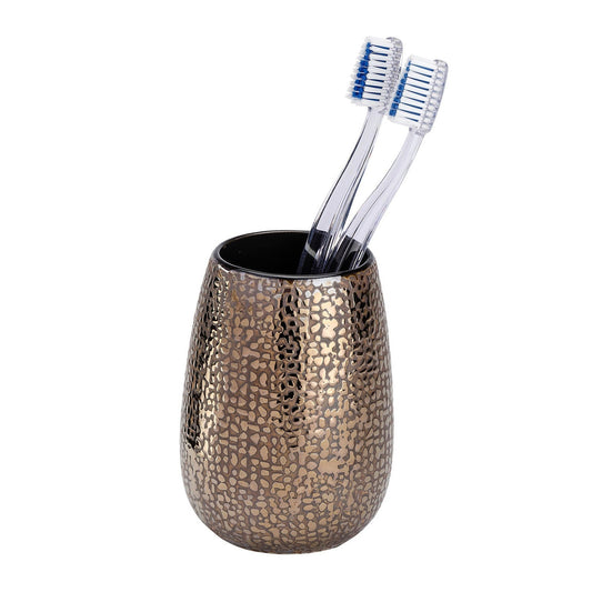 TOOTHBRUSH TUMBLER - MARRAKESH RANGE - CERAMIC - BROWN