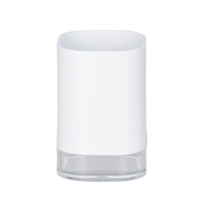 TOOTHBRUSH TUMBLER - ORIA RANGE - WHITE & CLEAR