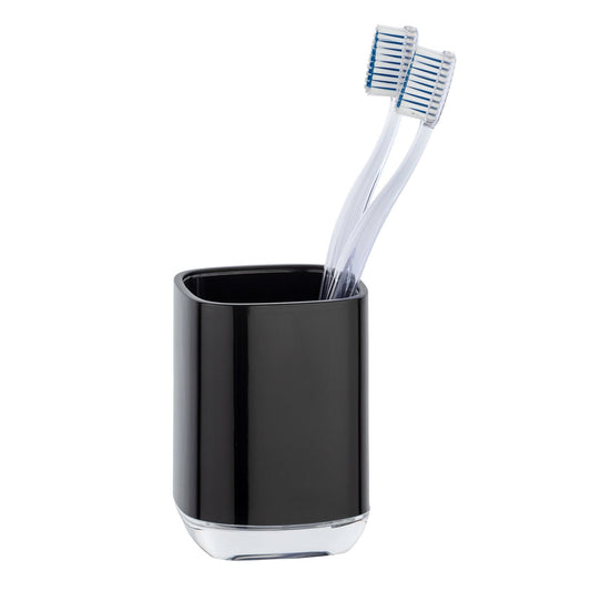 TOOTHBRUSH TUMBLER - MASON - BLACK & TRANSPARENT