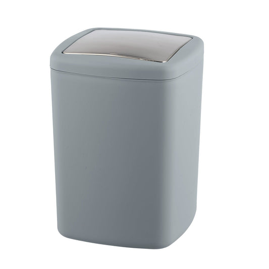 SWING COVER BIN - BARCELONA RANGE - GREY - UNBREAKABLE - 8.5L