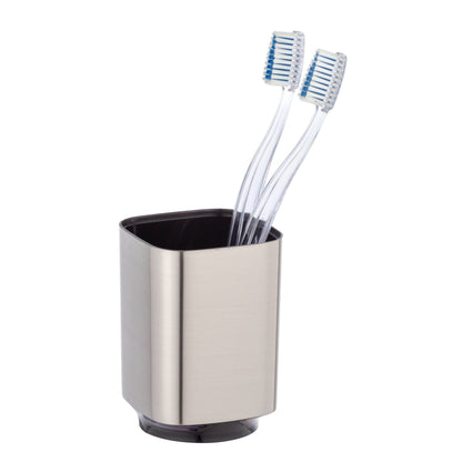 TOOTHBRUSH TUMBLER - AURON RANGE - PLASTIC - SILVER