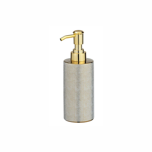 WENKO “ SOAP DISPENSER “ NURIA RANGE “ GOLD/WHITE - CERAMIC