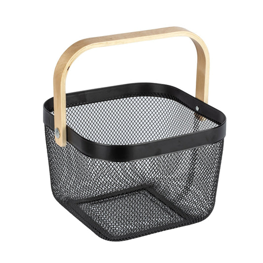 BATHROOM BASKET - PADUA RANGE - BAMBOO / STEEL