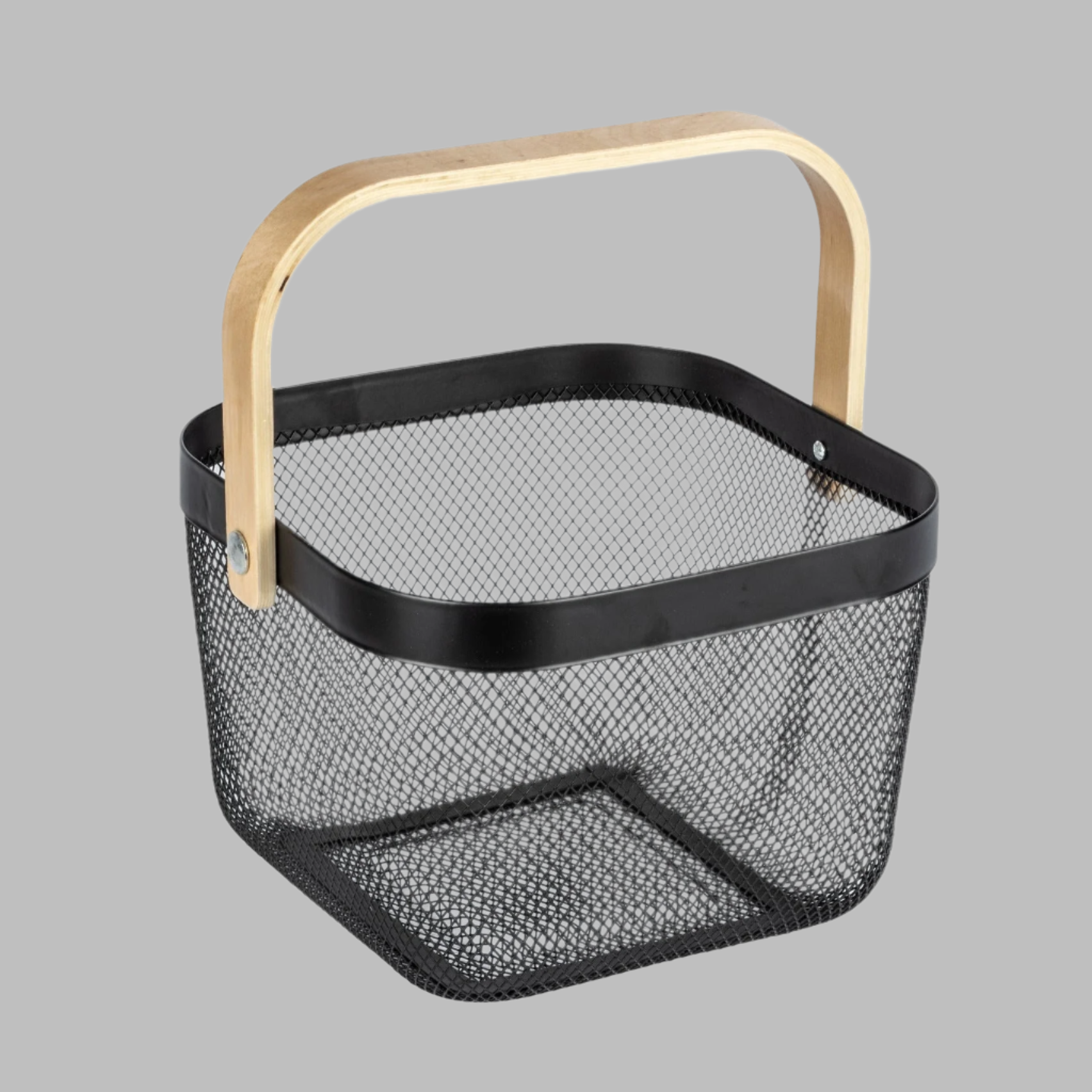 Bathroom Basket - Padua Range - Bamboo / Steel