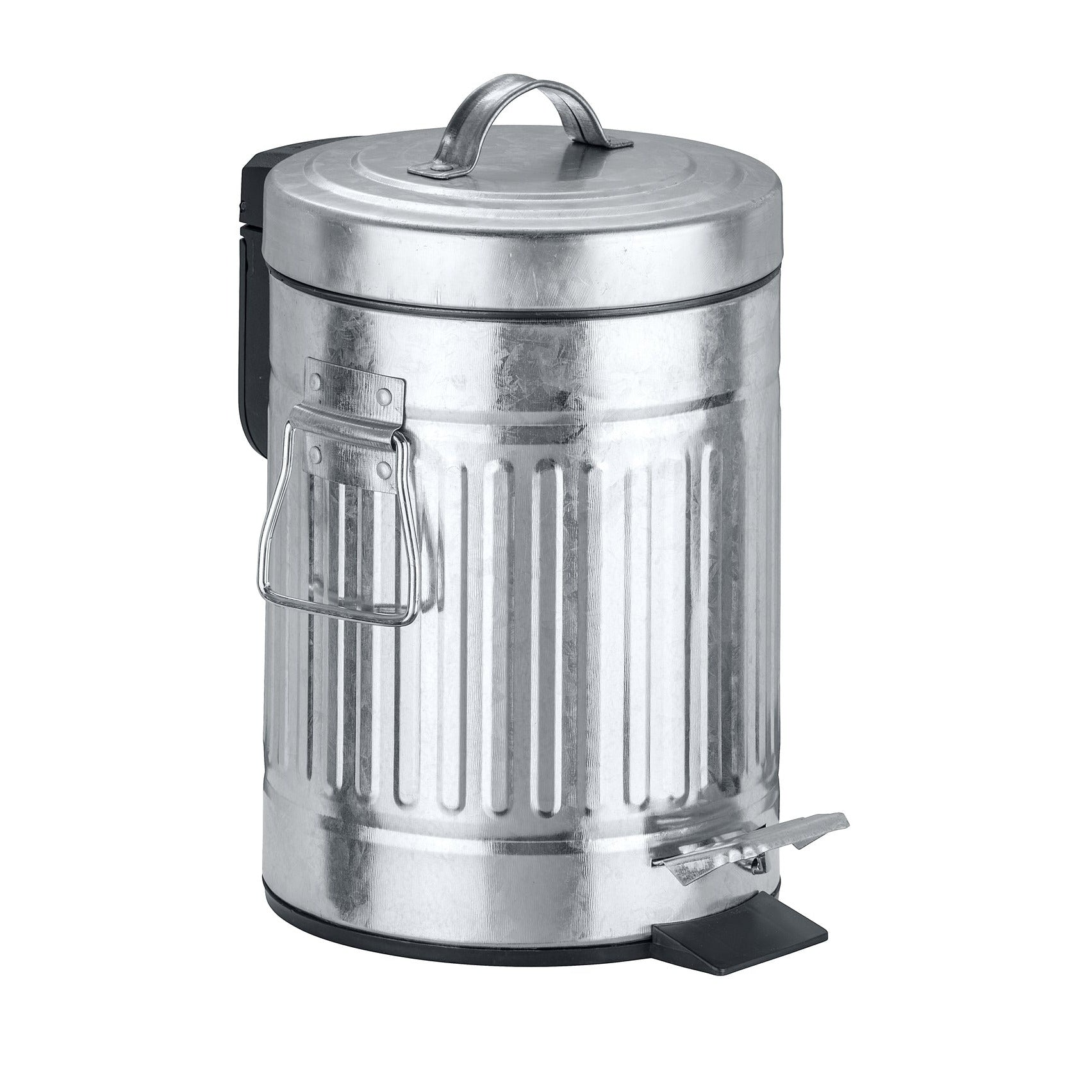 3L Pedal Bin - New York Retro - Metal - Silver