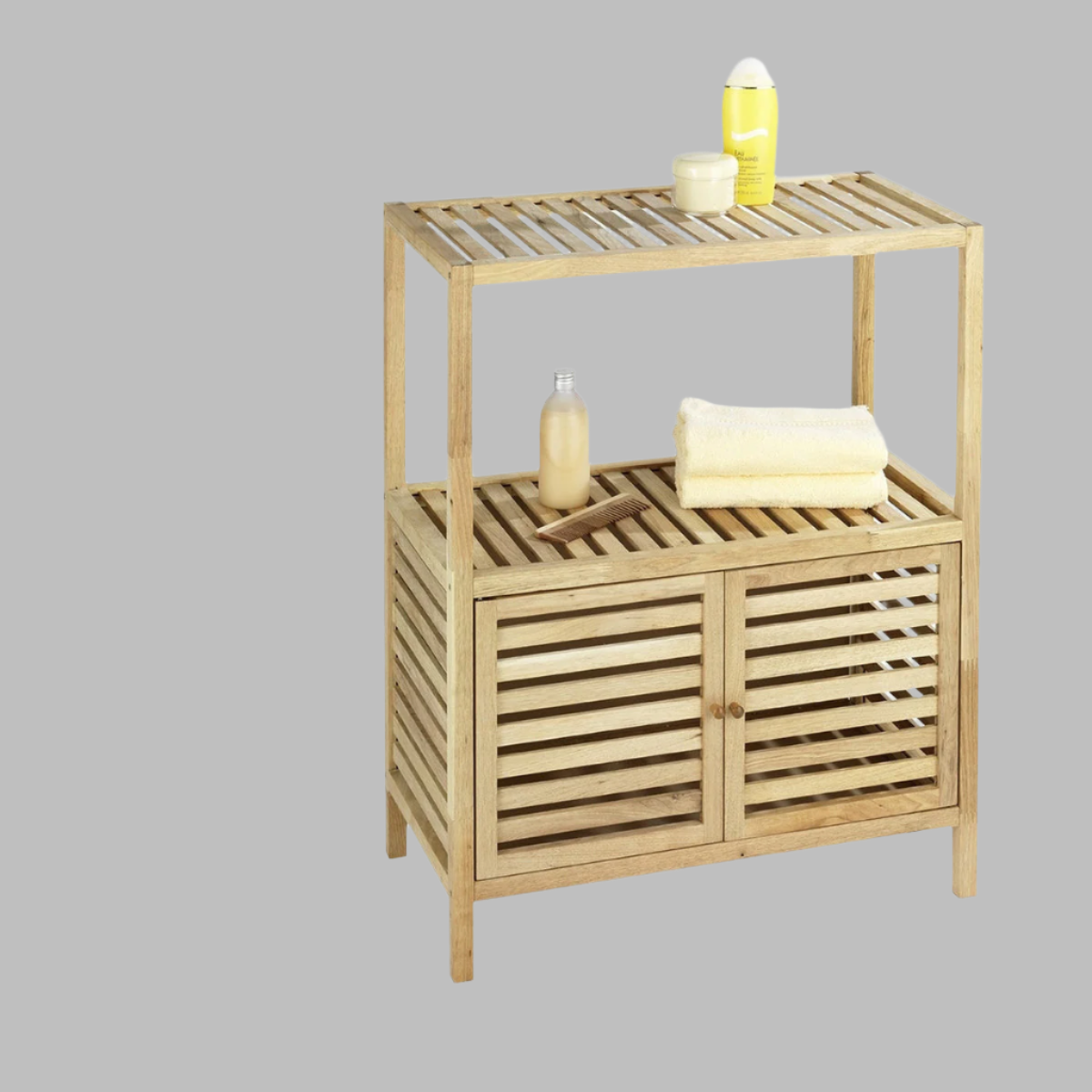 Shelving Unit With 2 Doors - Norway - Walnut