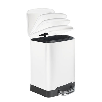 PEDAL BIN - 6L - STUDIO RANGE - EASY CLOSE - WHITE