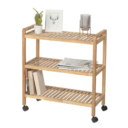 3-TIER ROLLER TROLLEY SHELF - NORWAY RANGE - WIDE