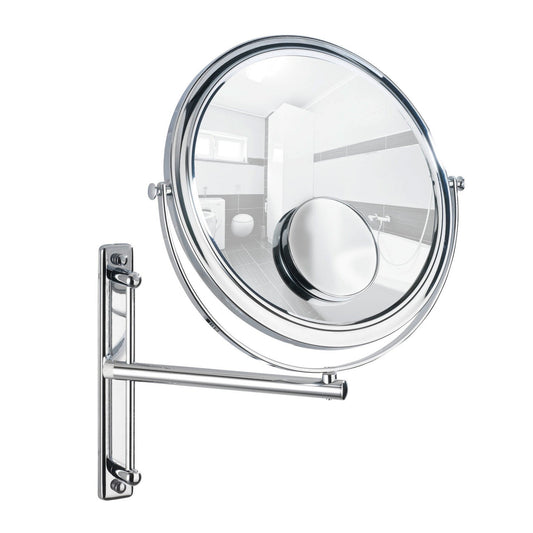 COSMETIC WALL MIRROR WITH SWIVELLING ARM - 3X 7X MAGNIF -BIVONA MODEL