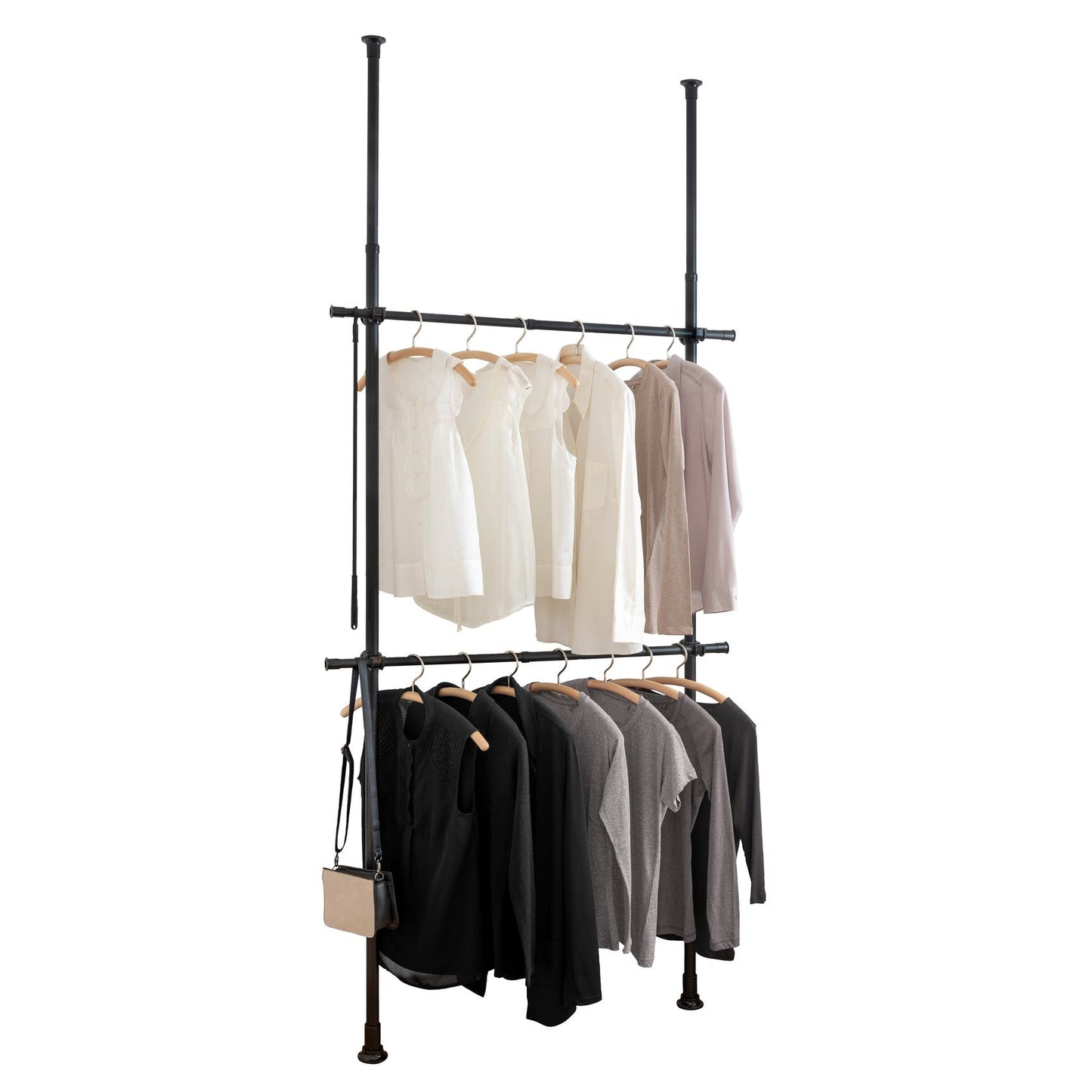 CLOTHING ORGANIZER - ADJUSTABLE TELESCOPIC SYSTEM - HERKULES - BASIC BLACK