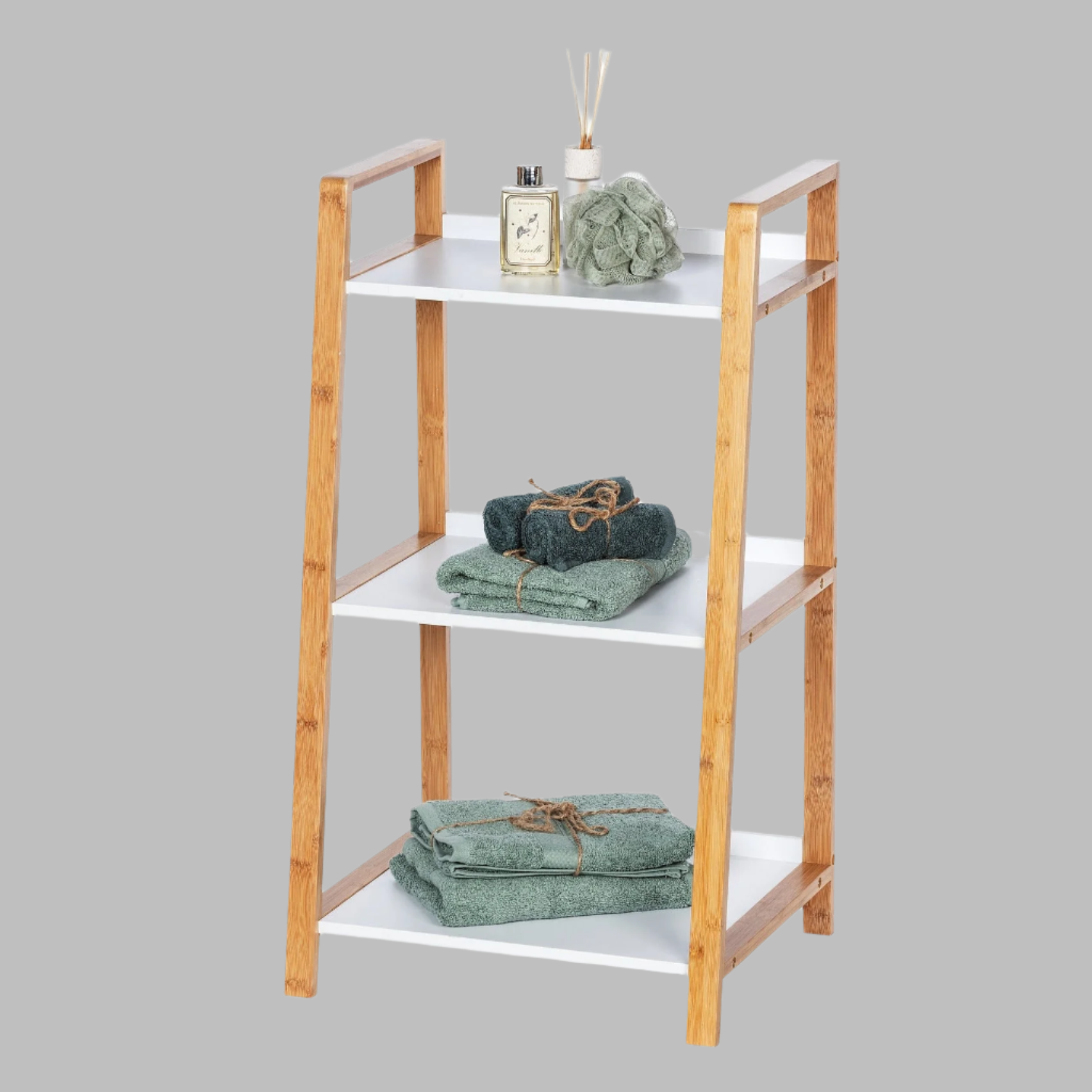 3-Tier Shelving Unit  - Finja - Bamboo