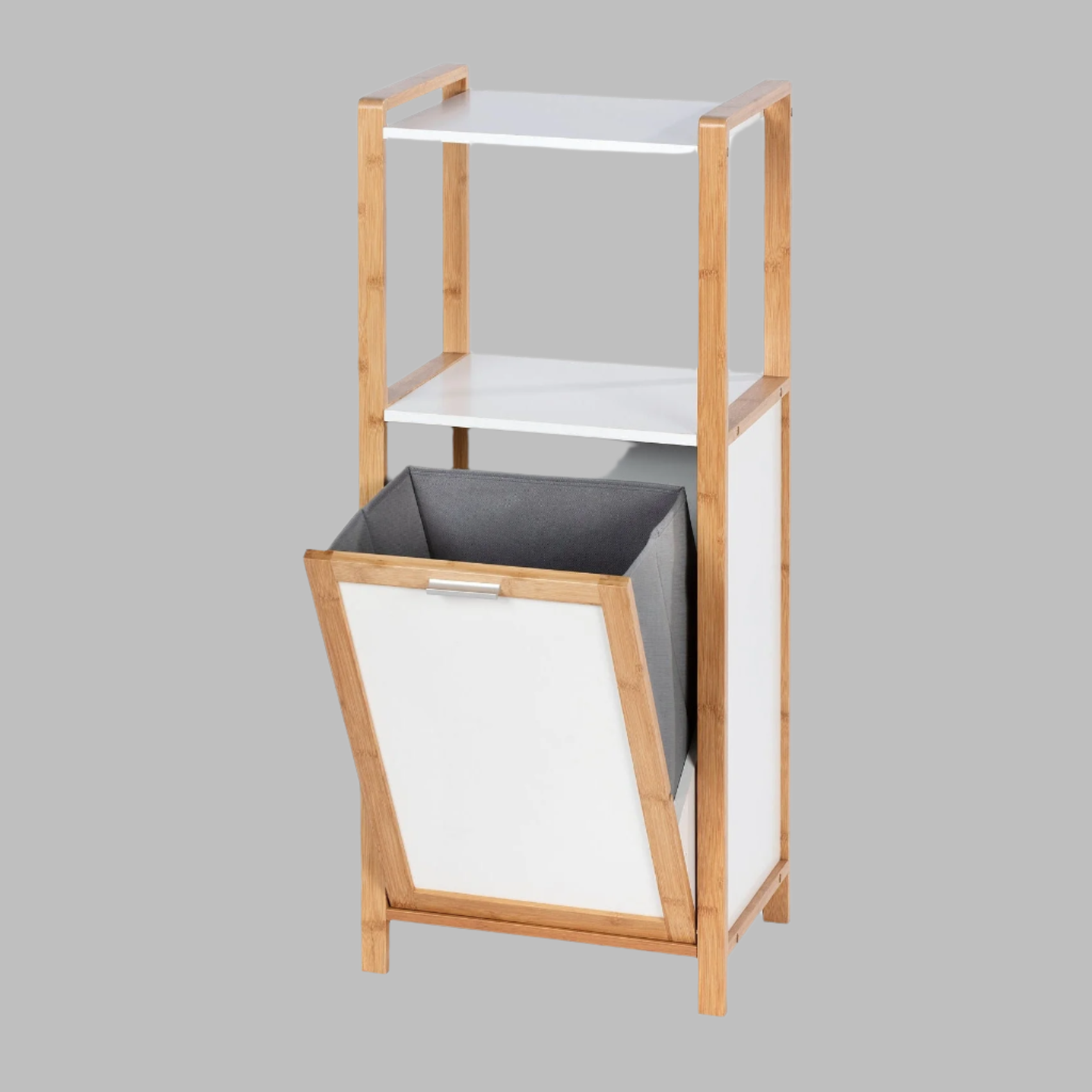 Shelf Unit W/ Laundry Basket - Finja - Bamboo