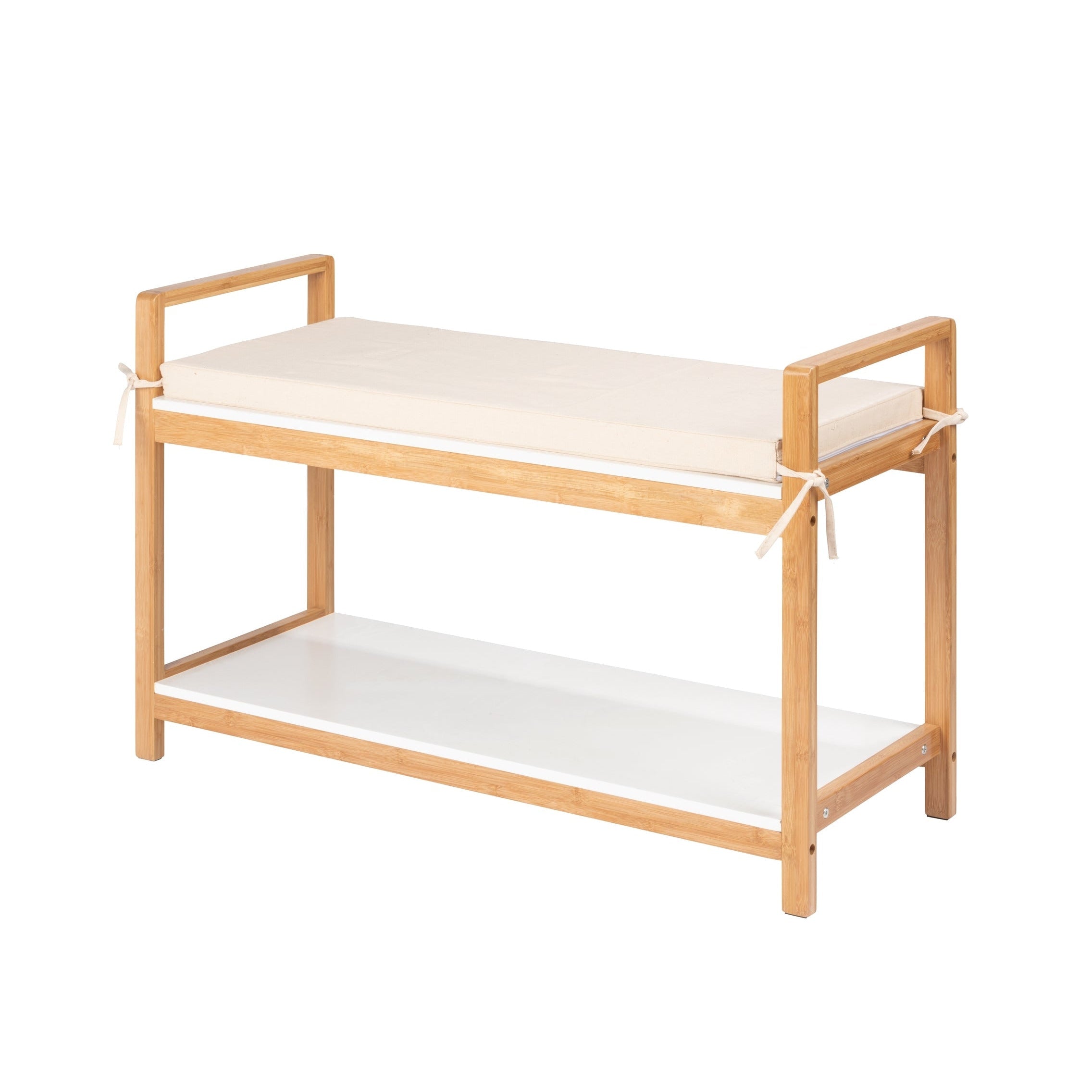 Shoe Bench With Cushion - Finja - Bamboo